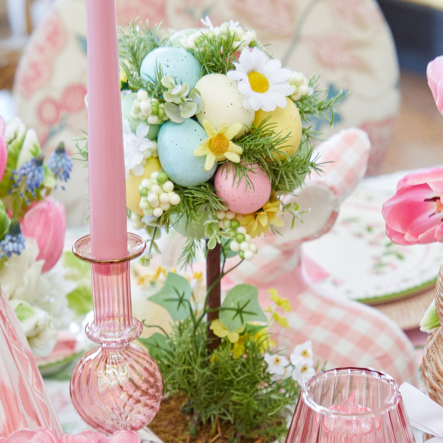 Albero di uova di Pasqua in vaso (coppia)