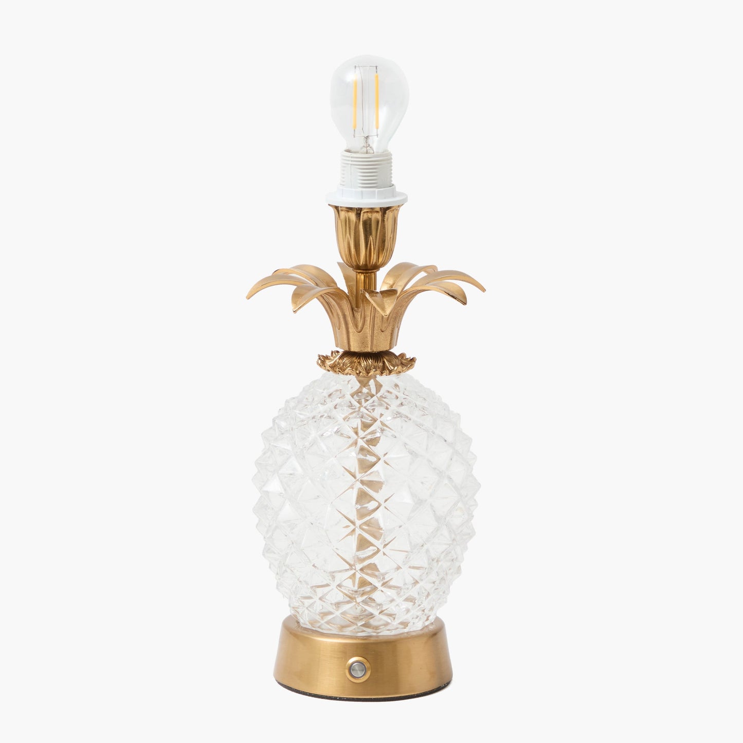 Lampada ricaricabile a forma di ananas in vetro
