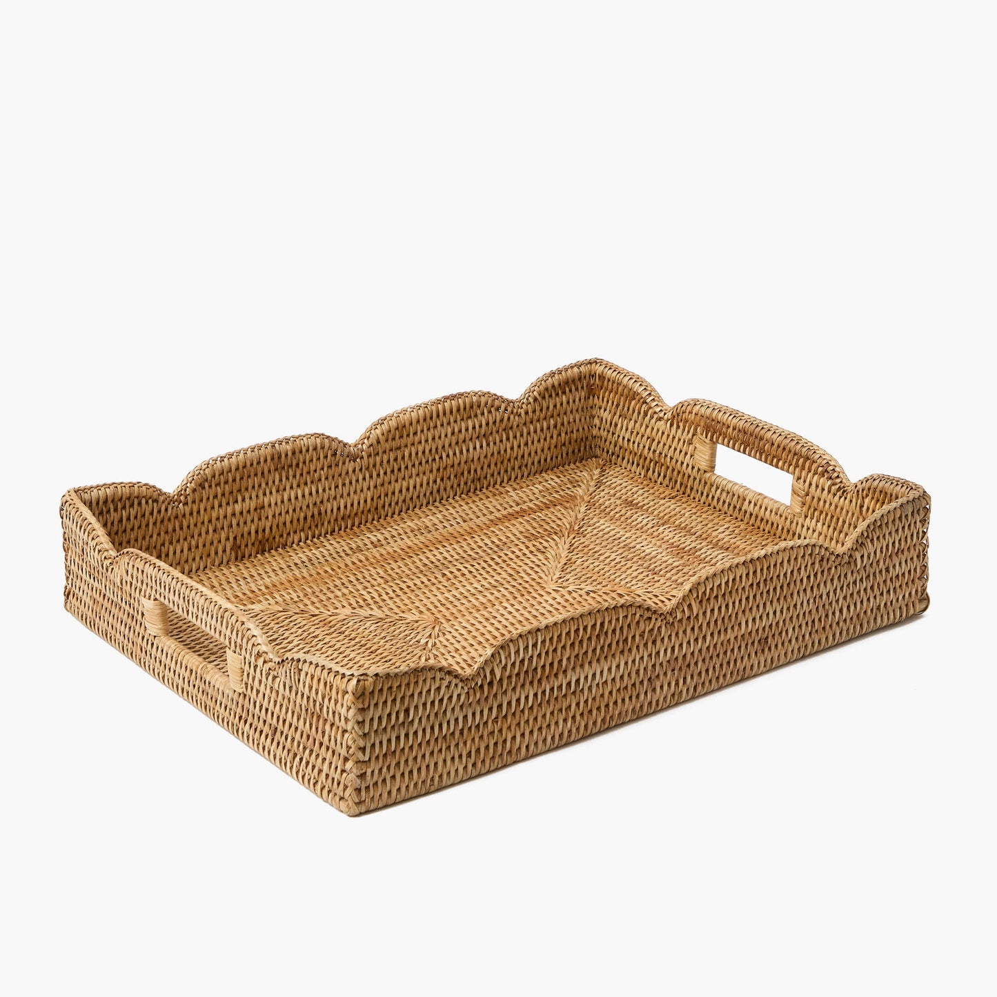 Vassoio grande in rattan naturale