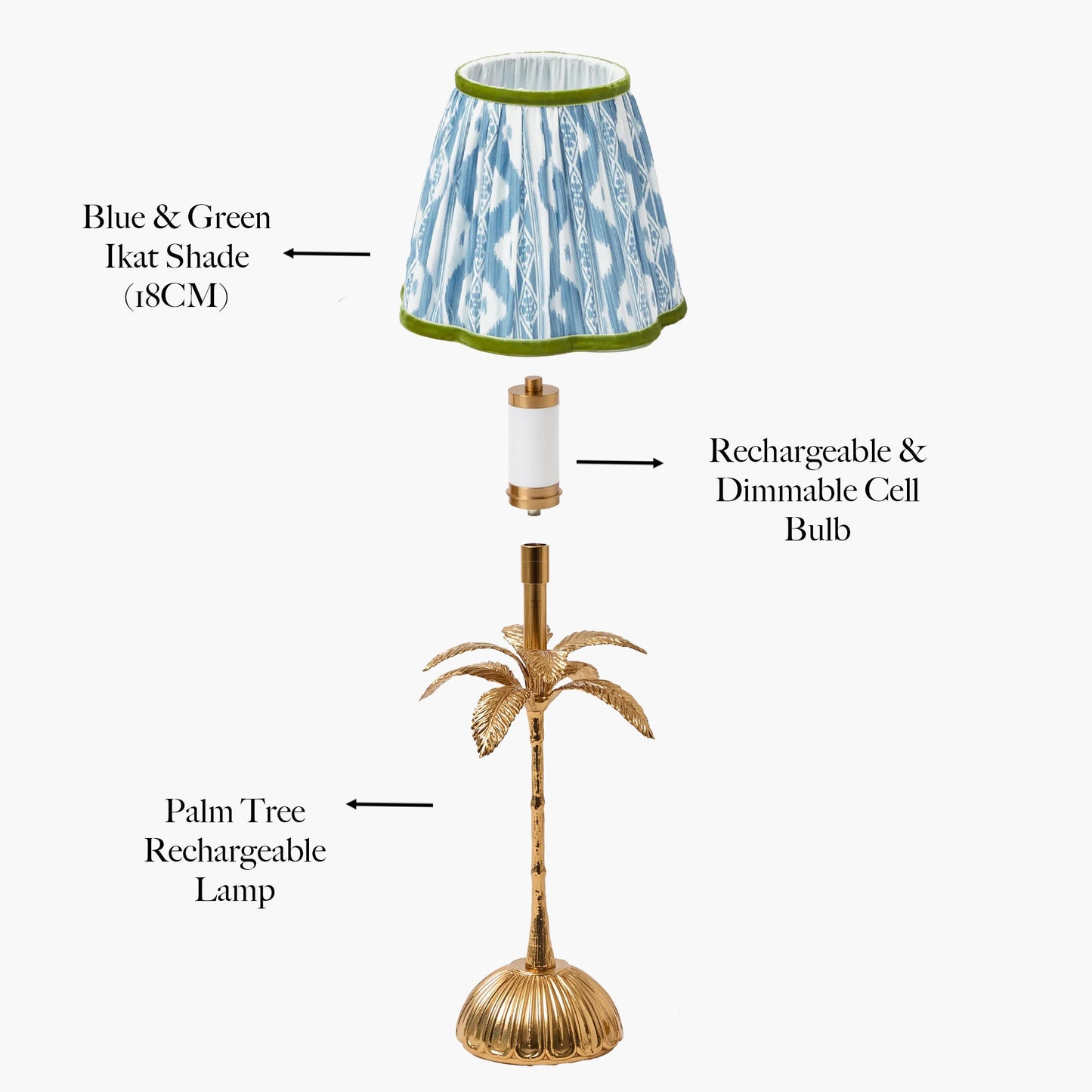 Lampada ricaricabile a forma di palma