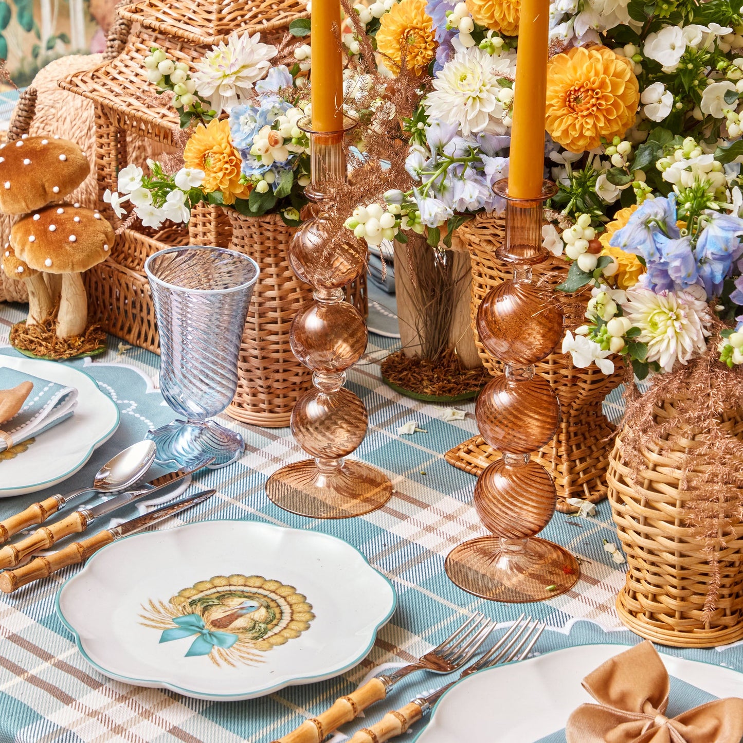 Portacandele Camille Chestnut (coppia)