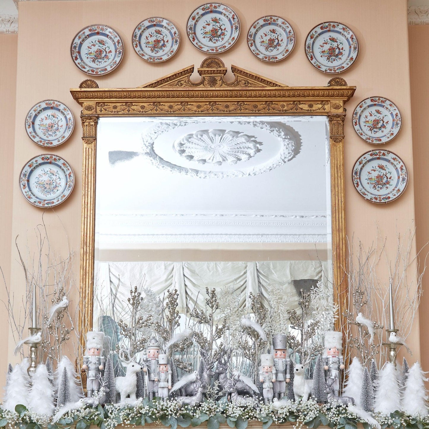 Schiaccianoci glitter argento (set da 3)