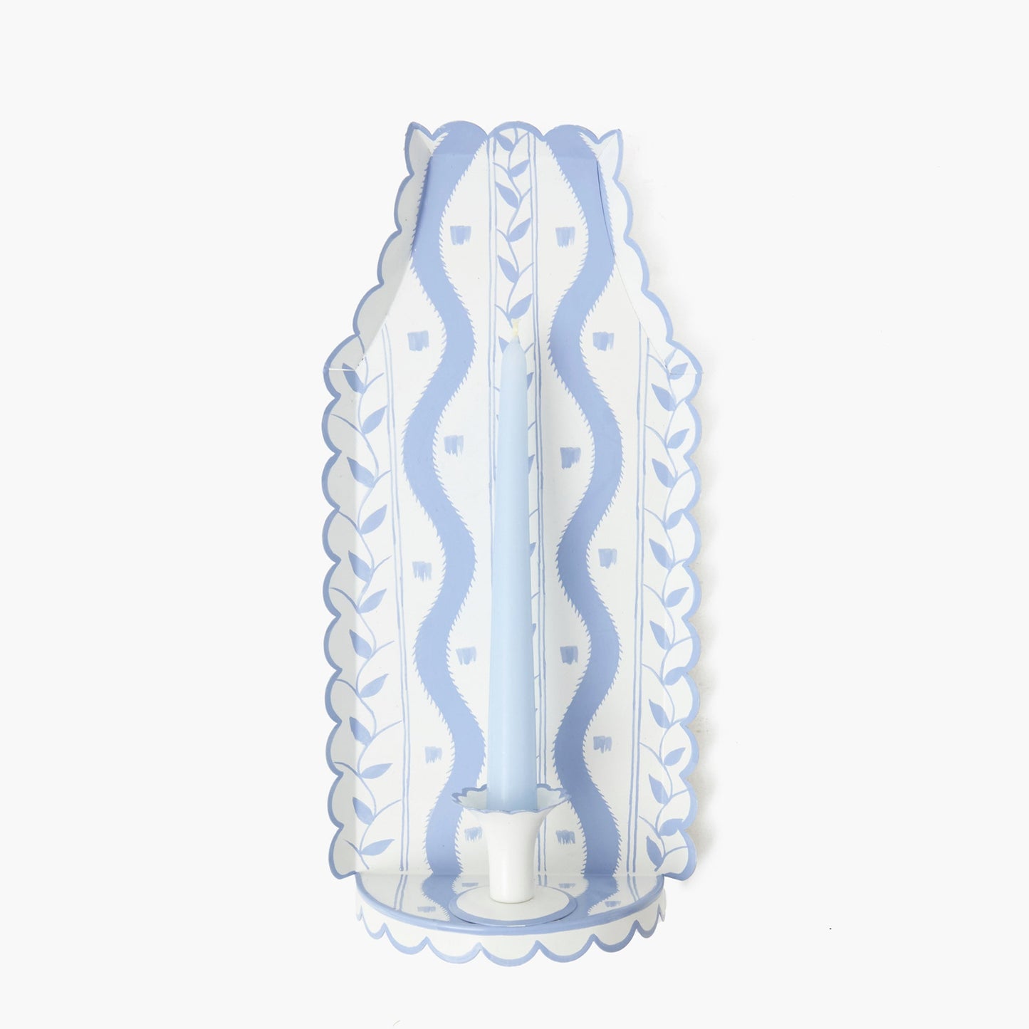 Applique per candele in ikat tole blu
