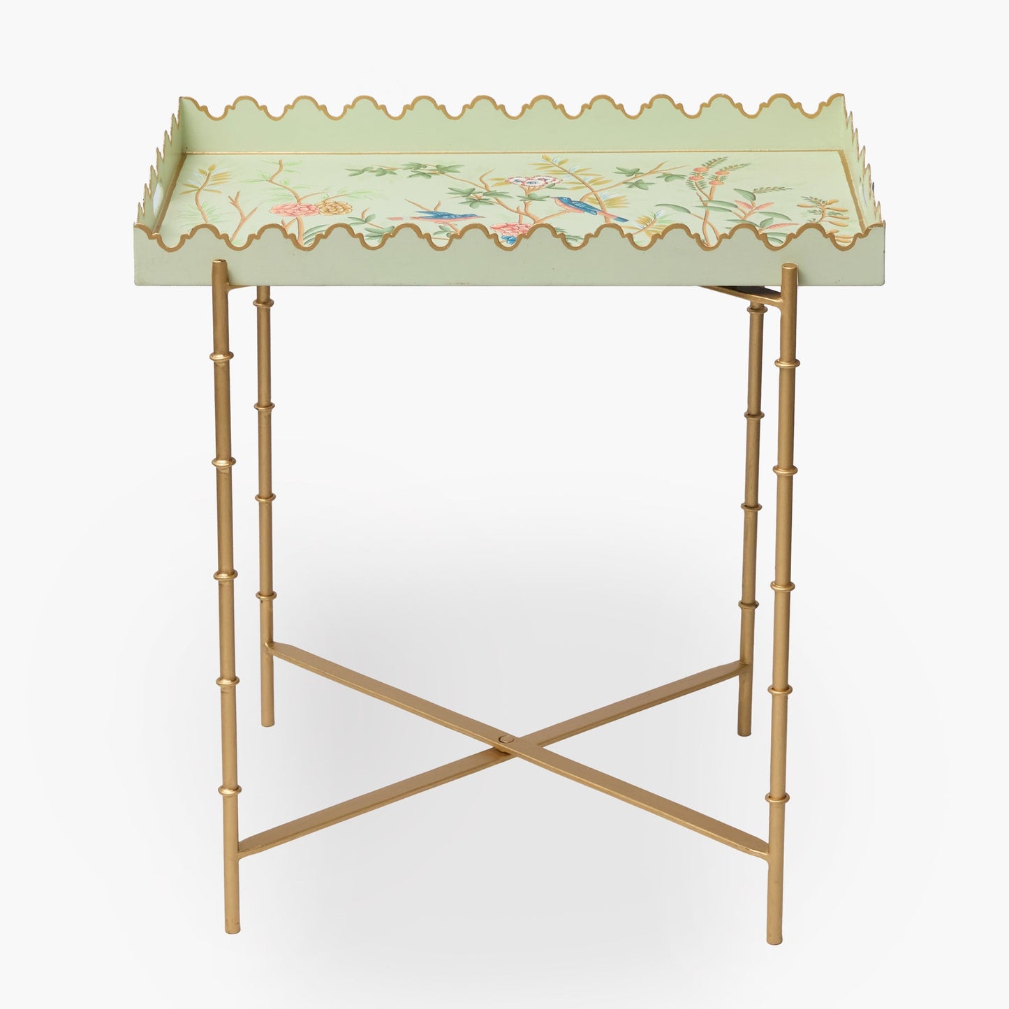 Vassoio Chinoiserie Tole con supporto