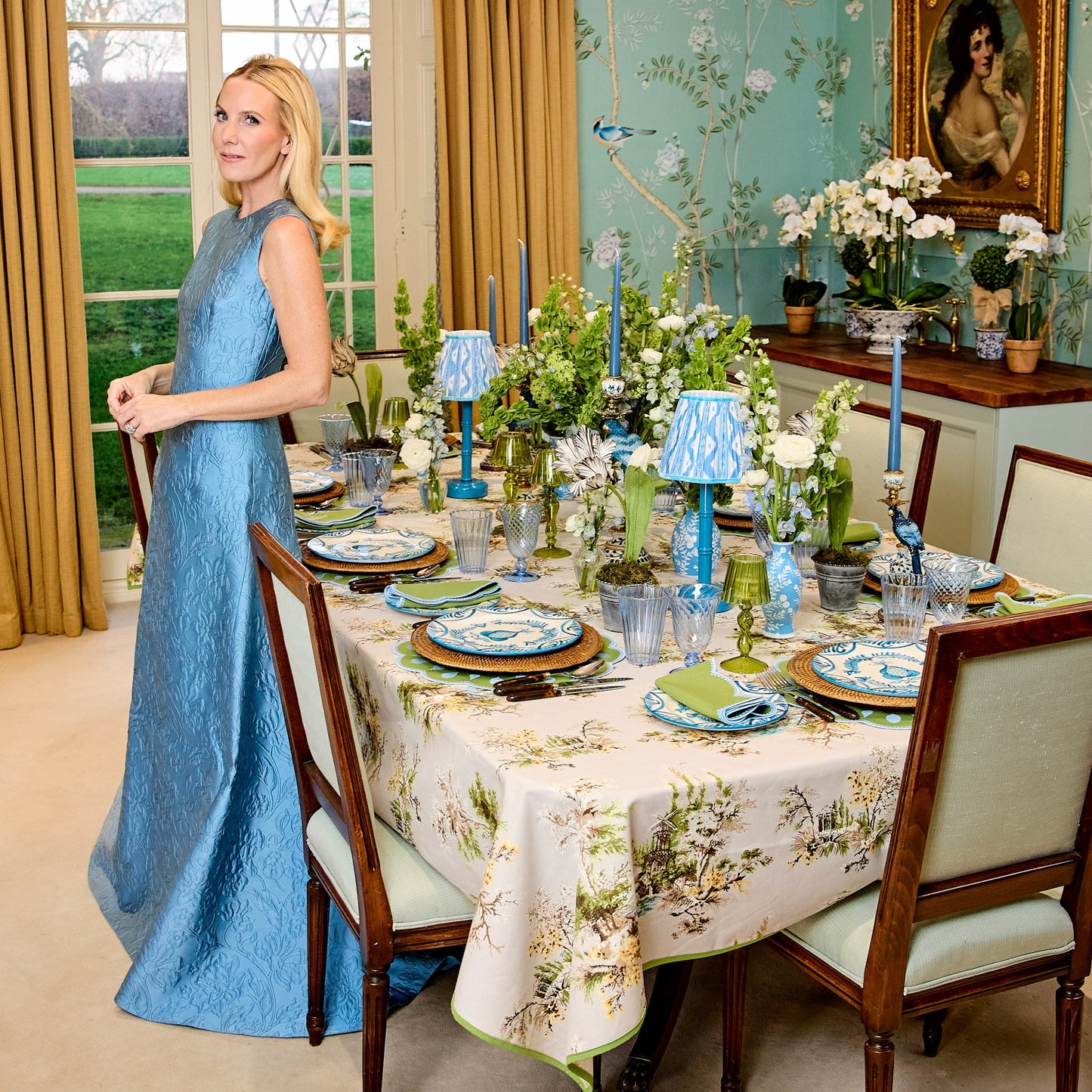 Set di candele Blue Parrot (blu polvere)