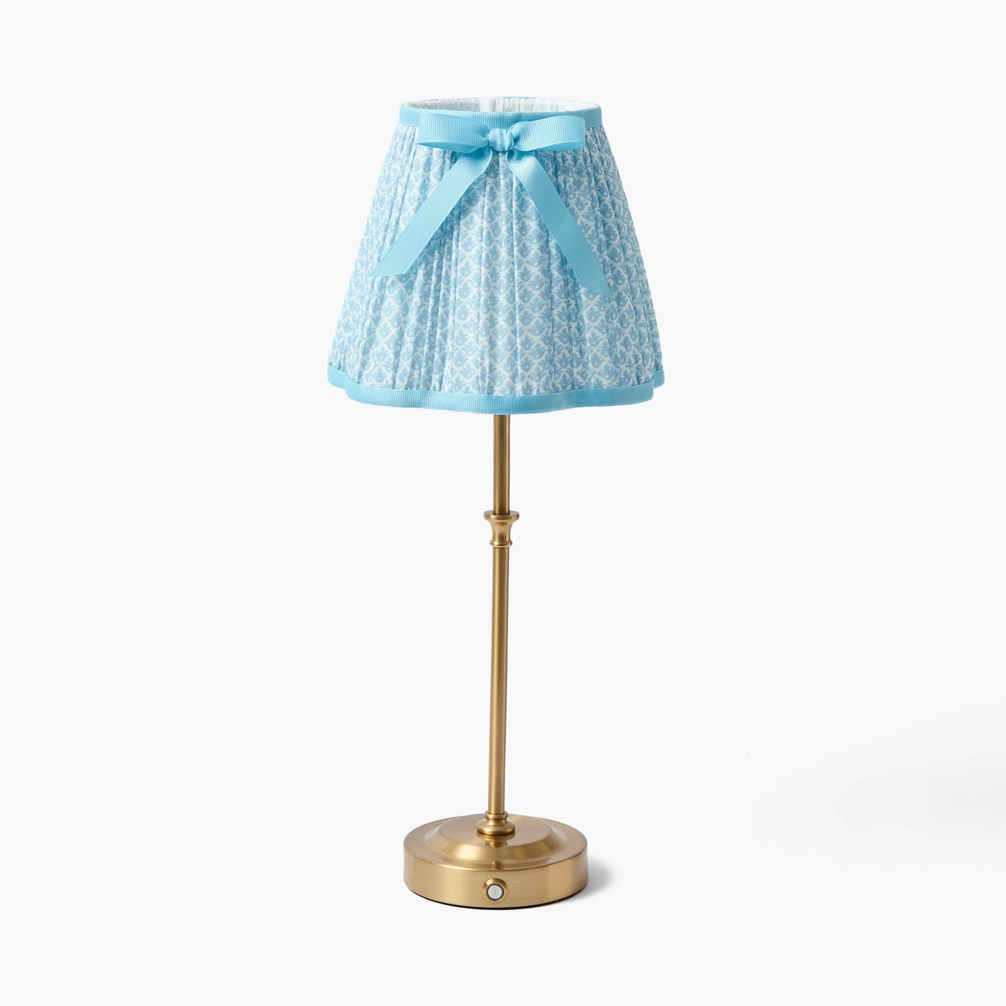 Paralume con fiocco di loto blu morbido (18 cm)