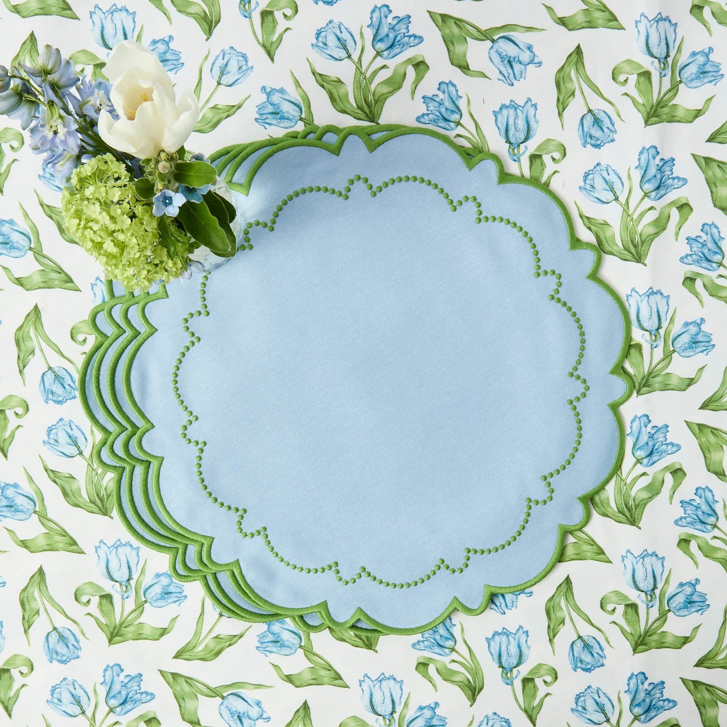 Tovagliette Mariana blu e verdi (set da 4)