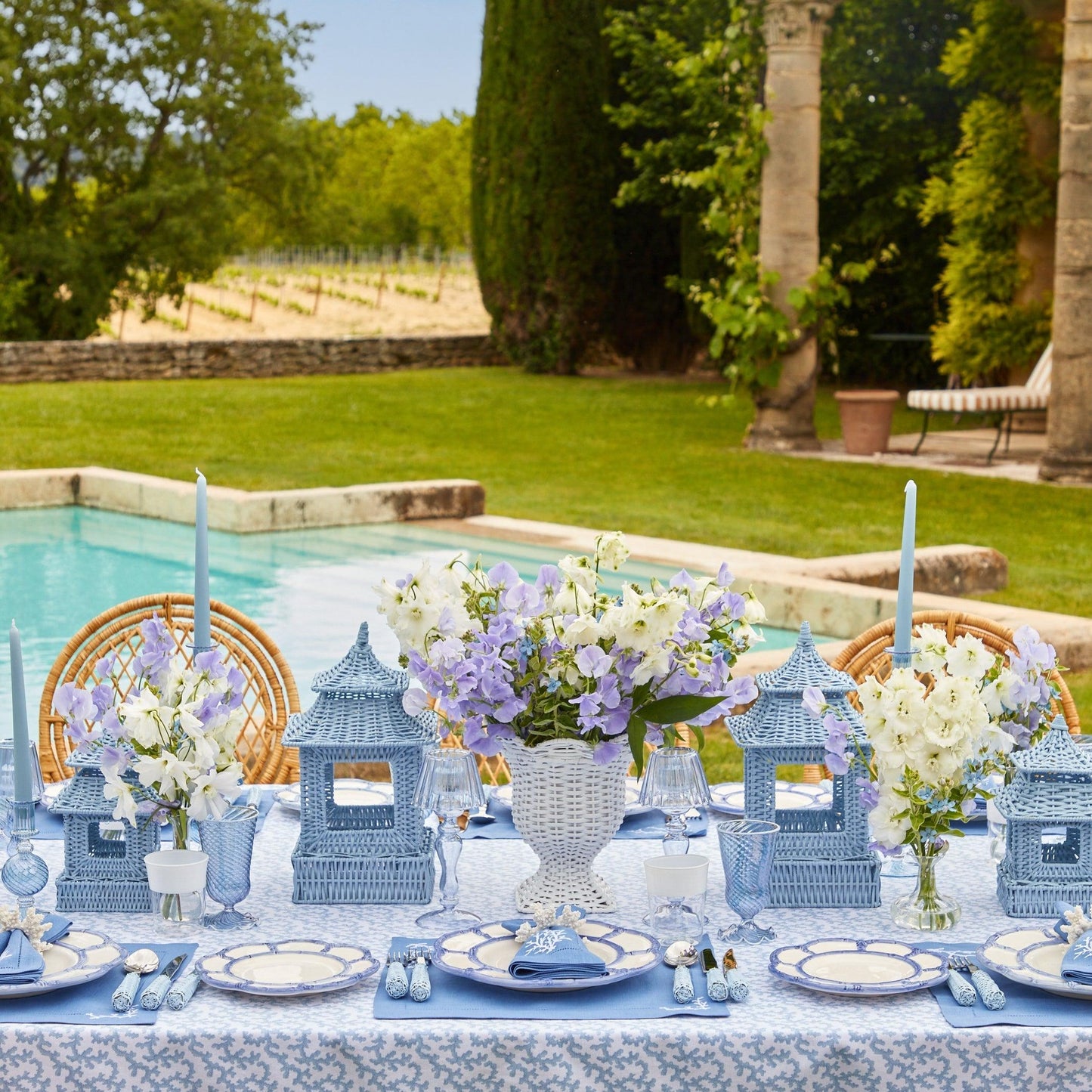 Set di candele Camille Azure (blu)