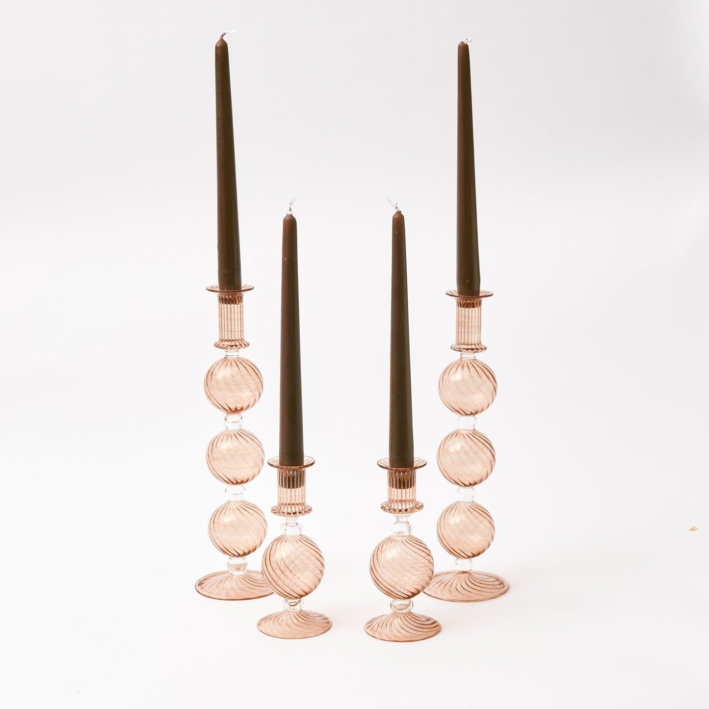 Portacandele Camille Chestnut (coppia)