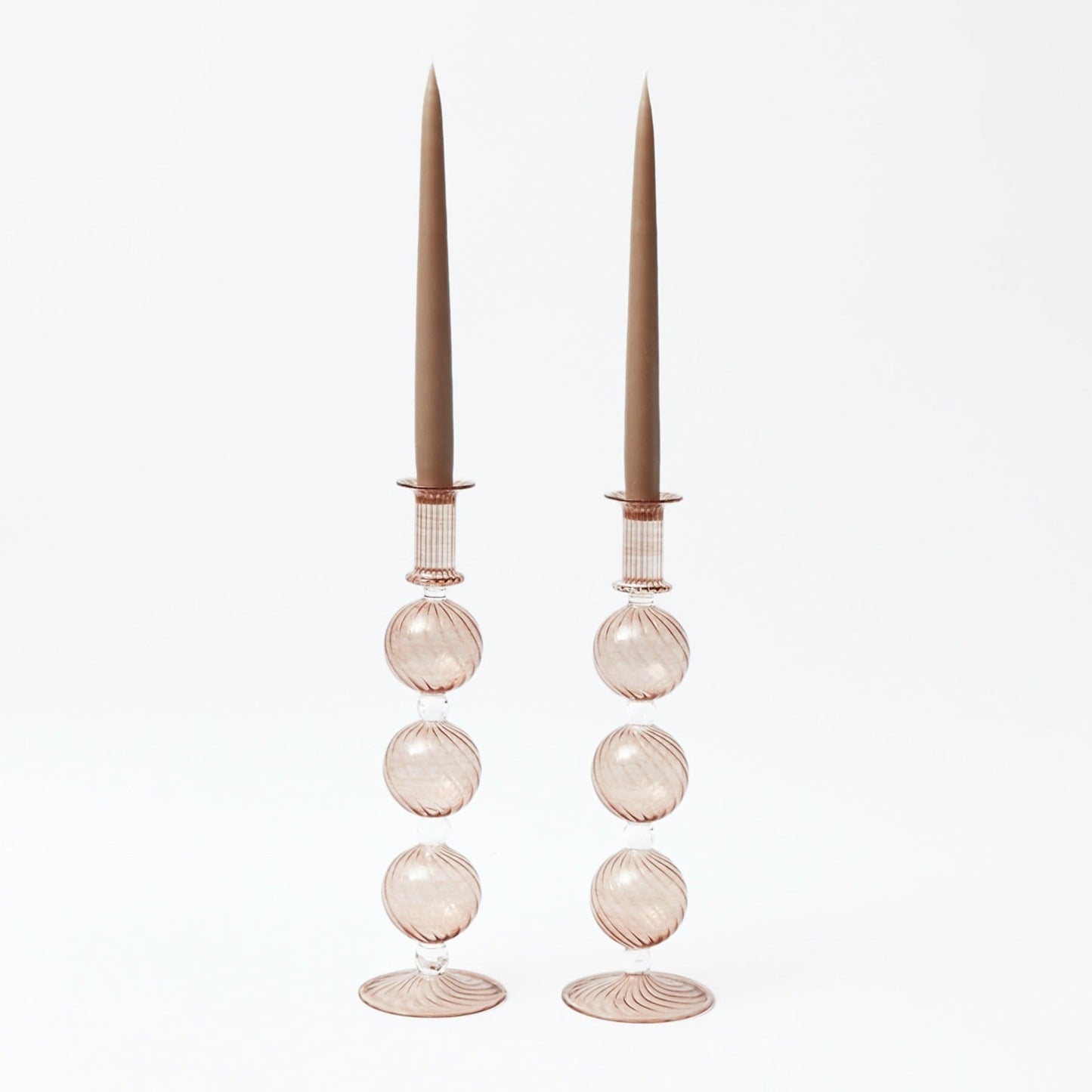 Portacandele Camille Chestnut (coppia)