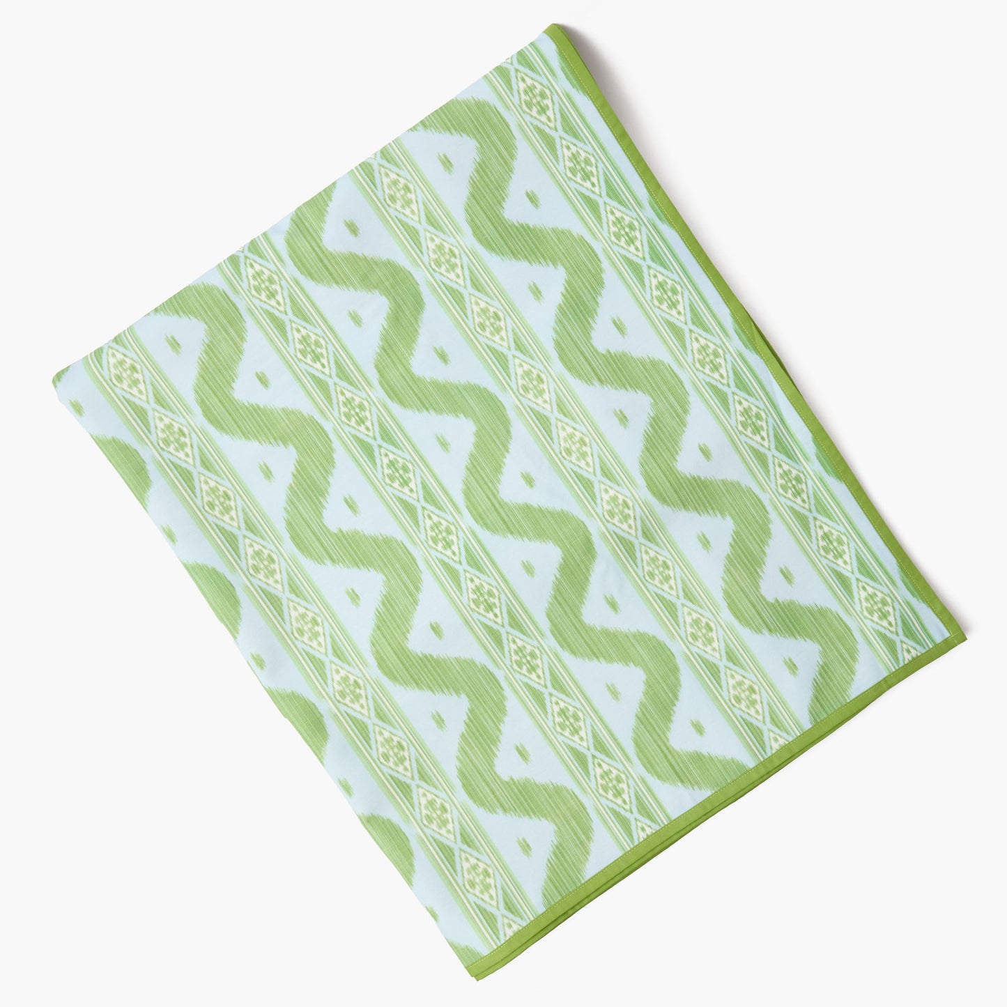 Tovaglia Ikat blu e verde