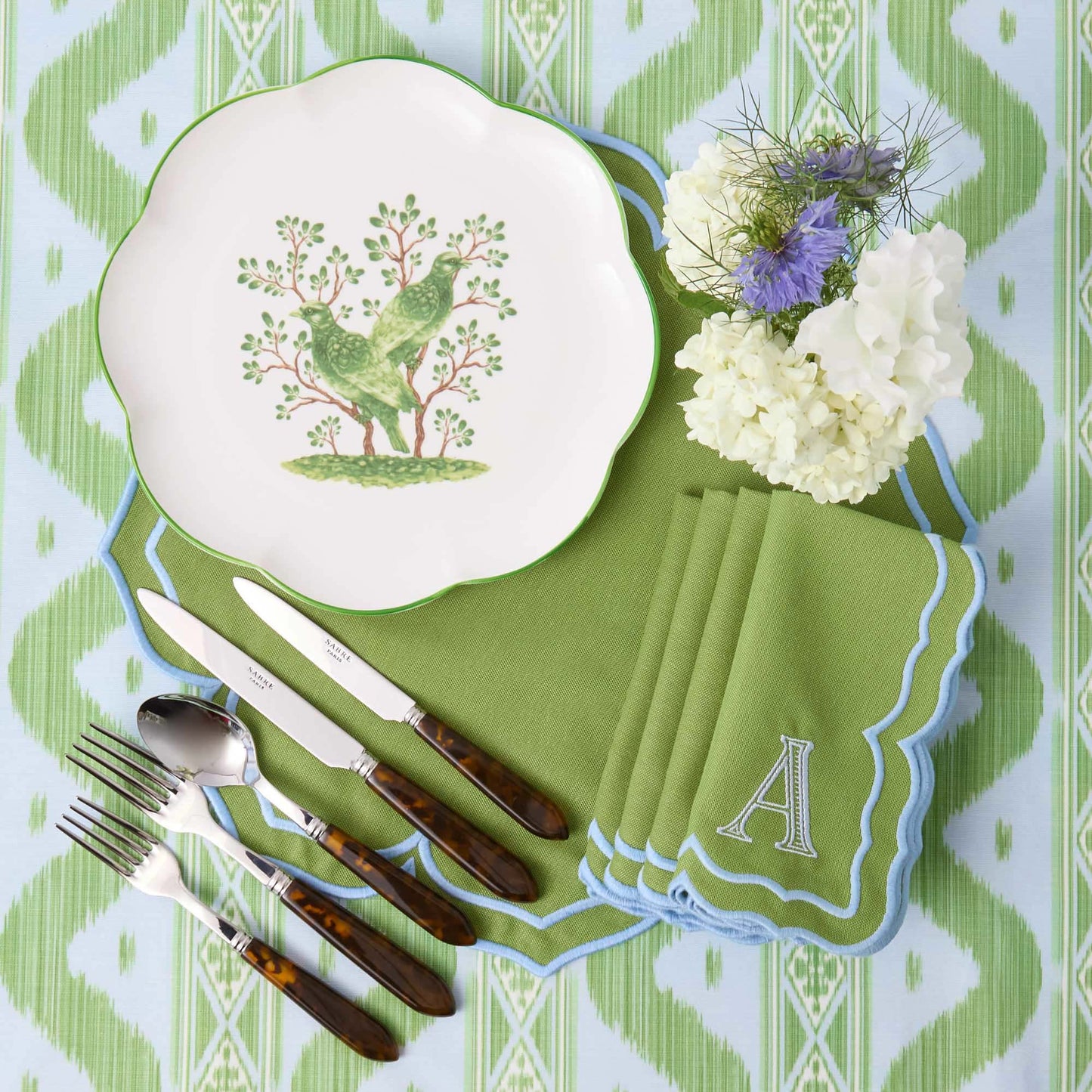 Piatti da portata con uccellino canterino (set da 4)