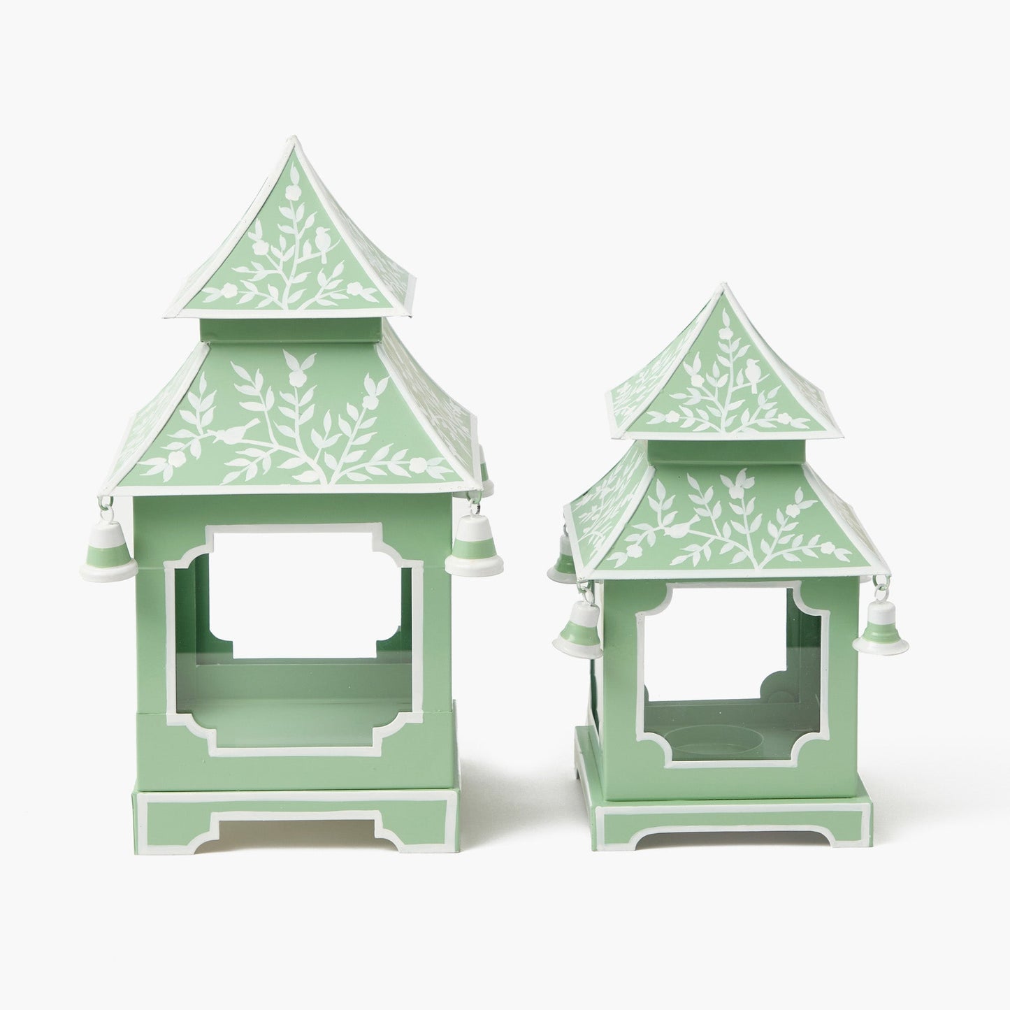 Lanterna pagoda in stile cinese verde tenue