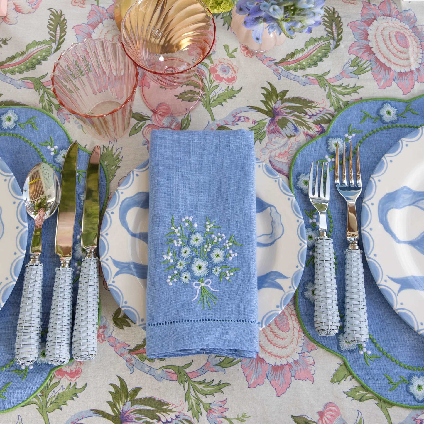 Piatti da portata Marilyn Blue Bow (set da 4)