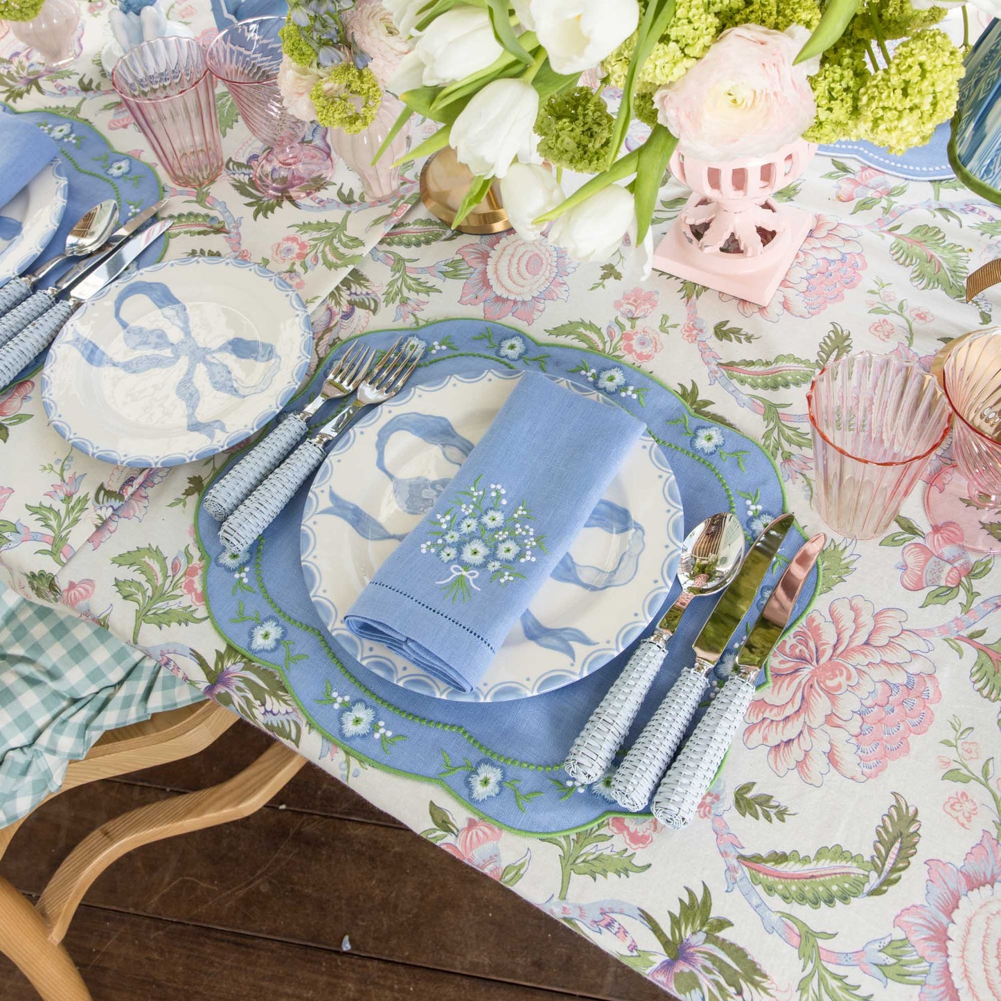 Piatti iniziali Marilyn Blue Bow (set da 4)