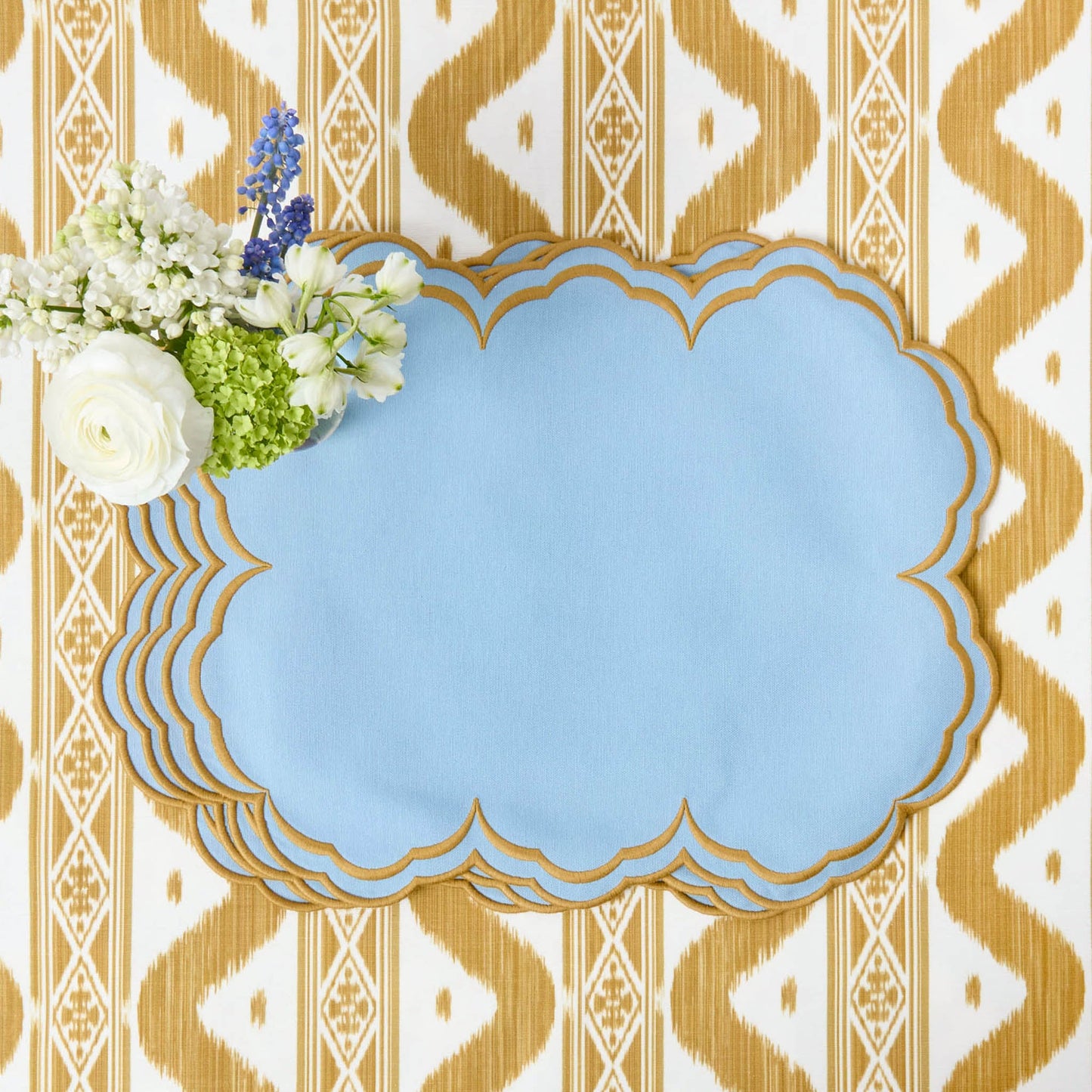Tovagliette Serena Blue & Caramel (set da 4)