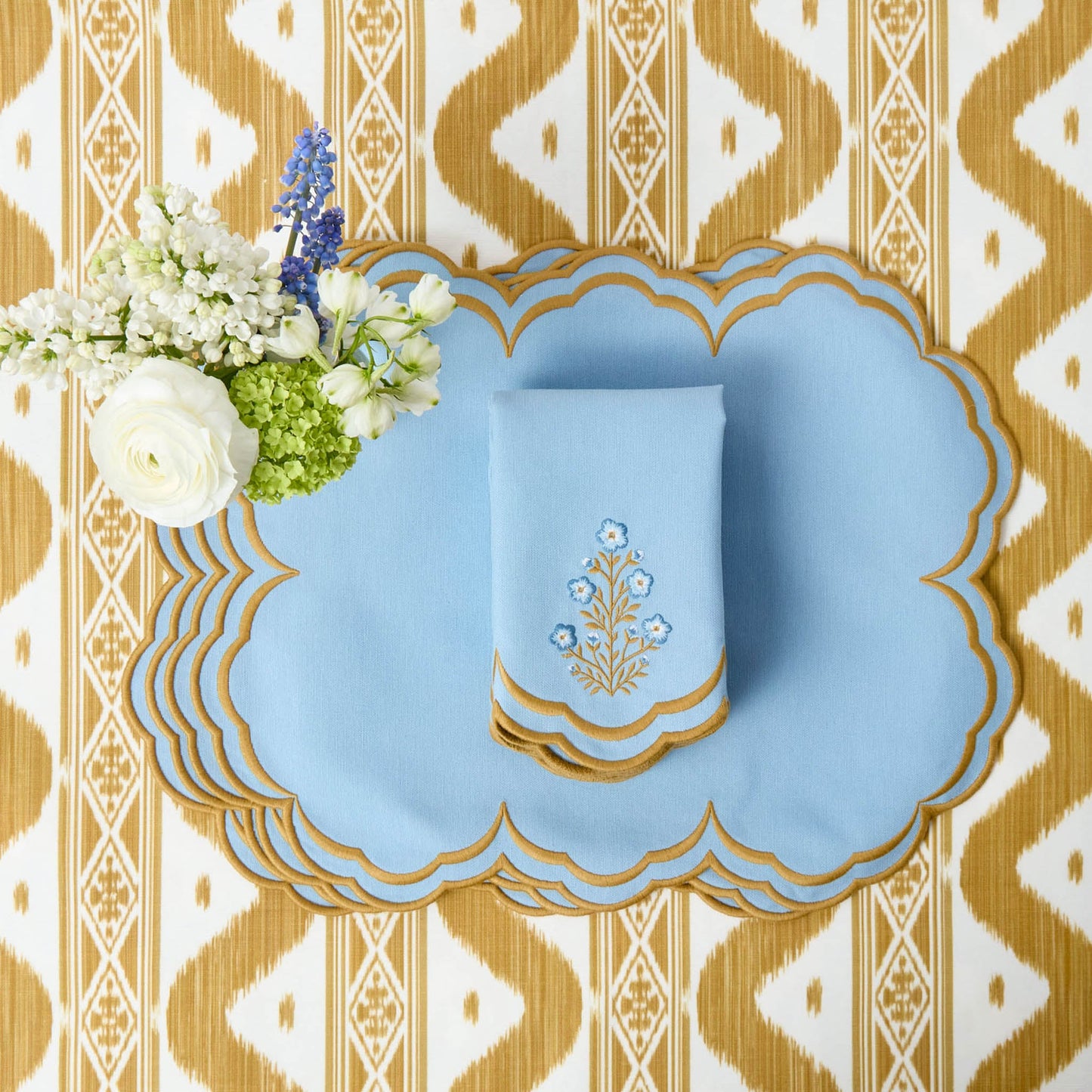 Tovaglioli Serena Blue Carnation (set da 4)