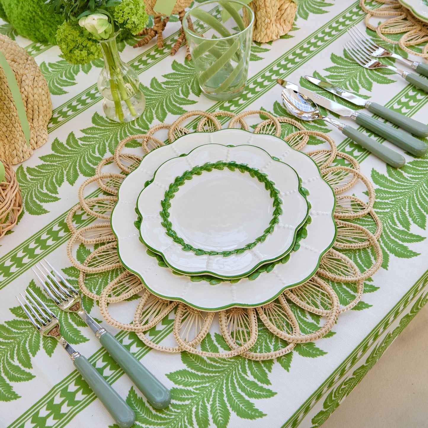 Piatti di benvenuto Green Laurel (set da 4)