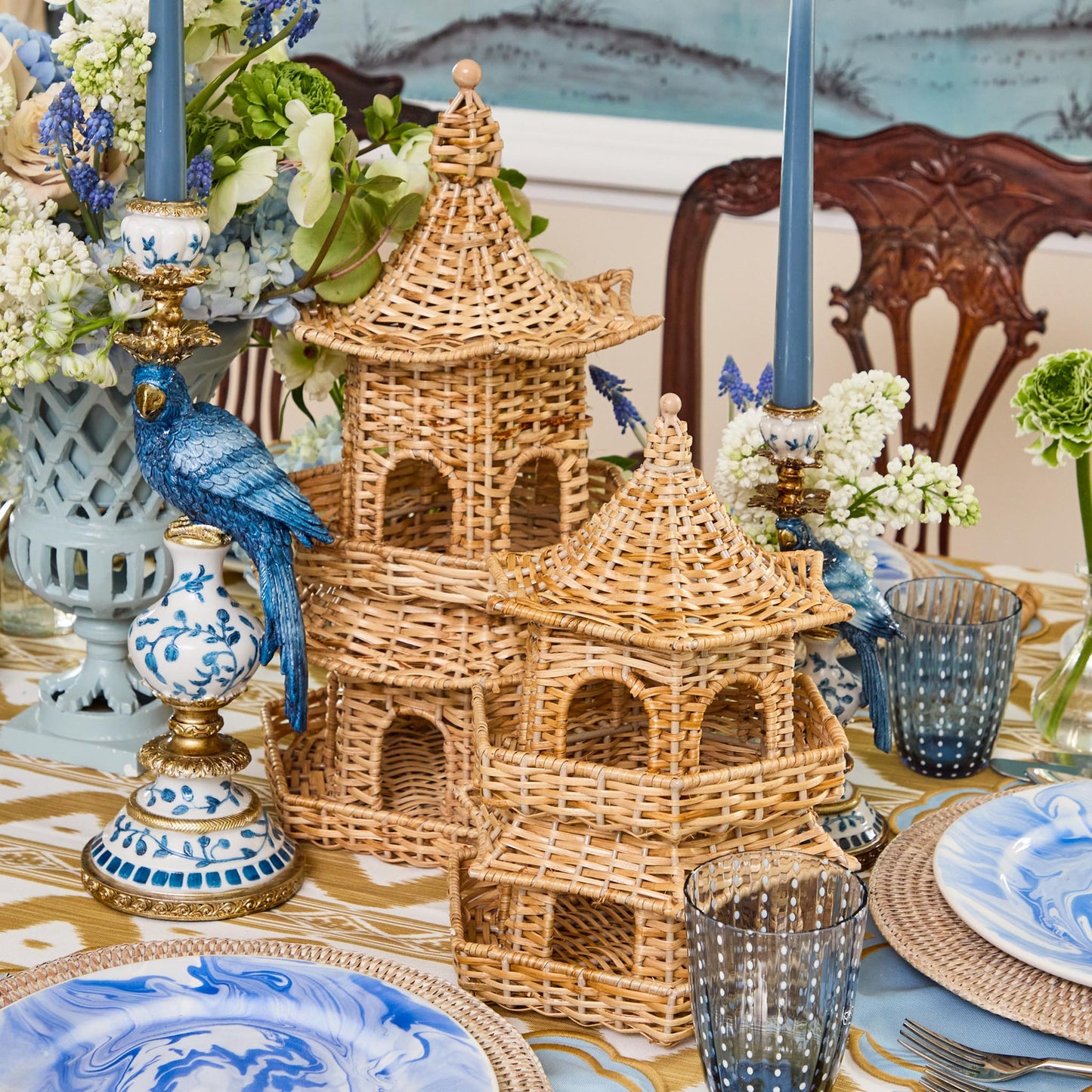 Lanterna Pagoda Thea Rattan - 30 cm