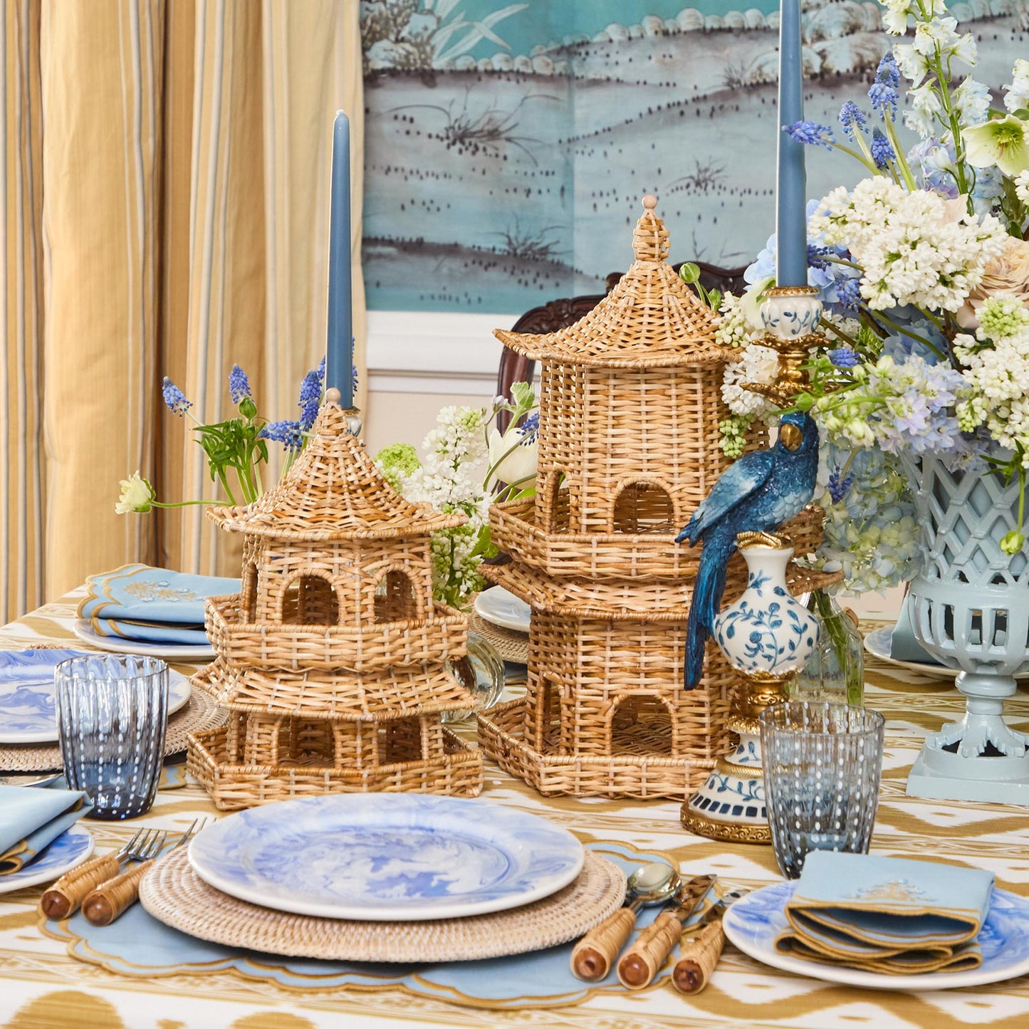 Lanterna Pagoda Thea Rattan - 30 cm