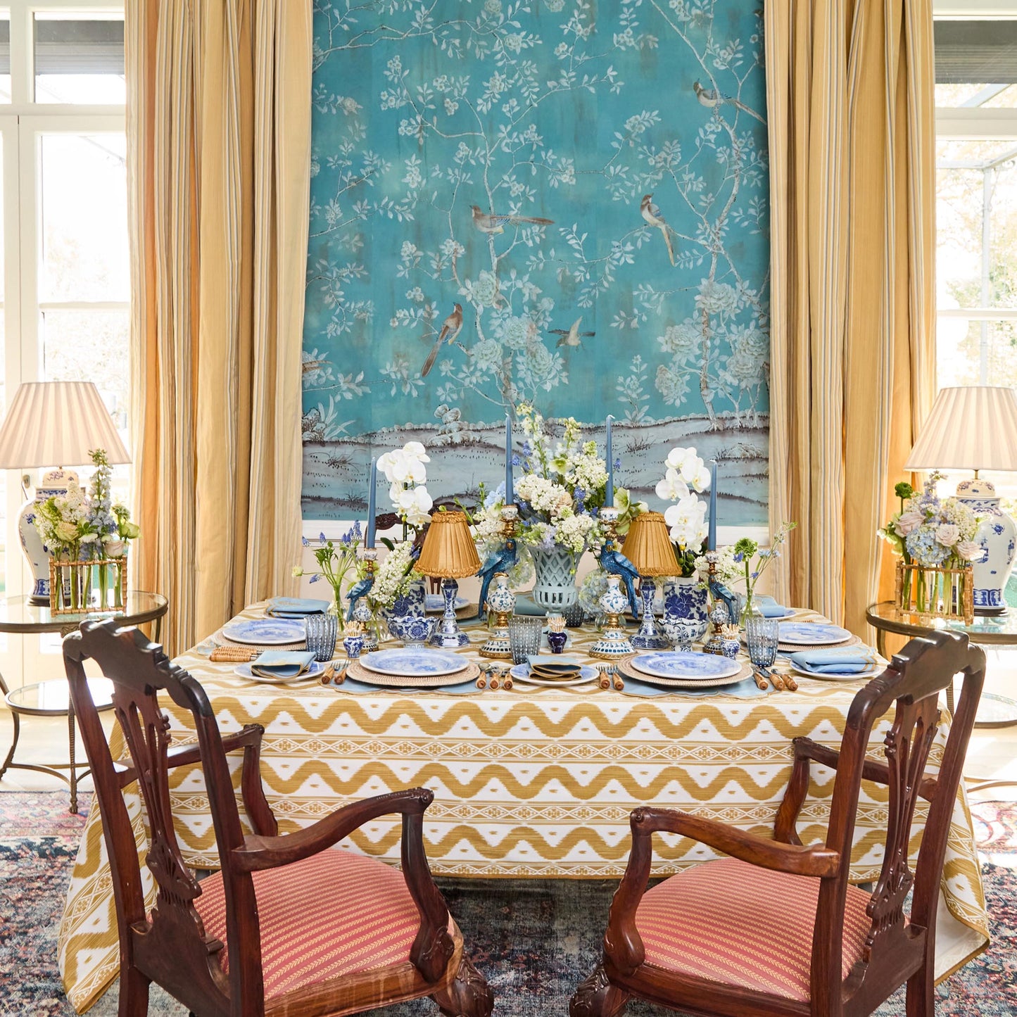 Ciotole da stuzzichino smerlate Chinoiserie (coppia)