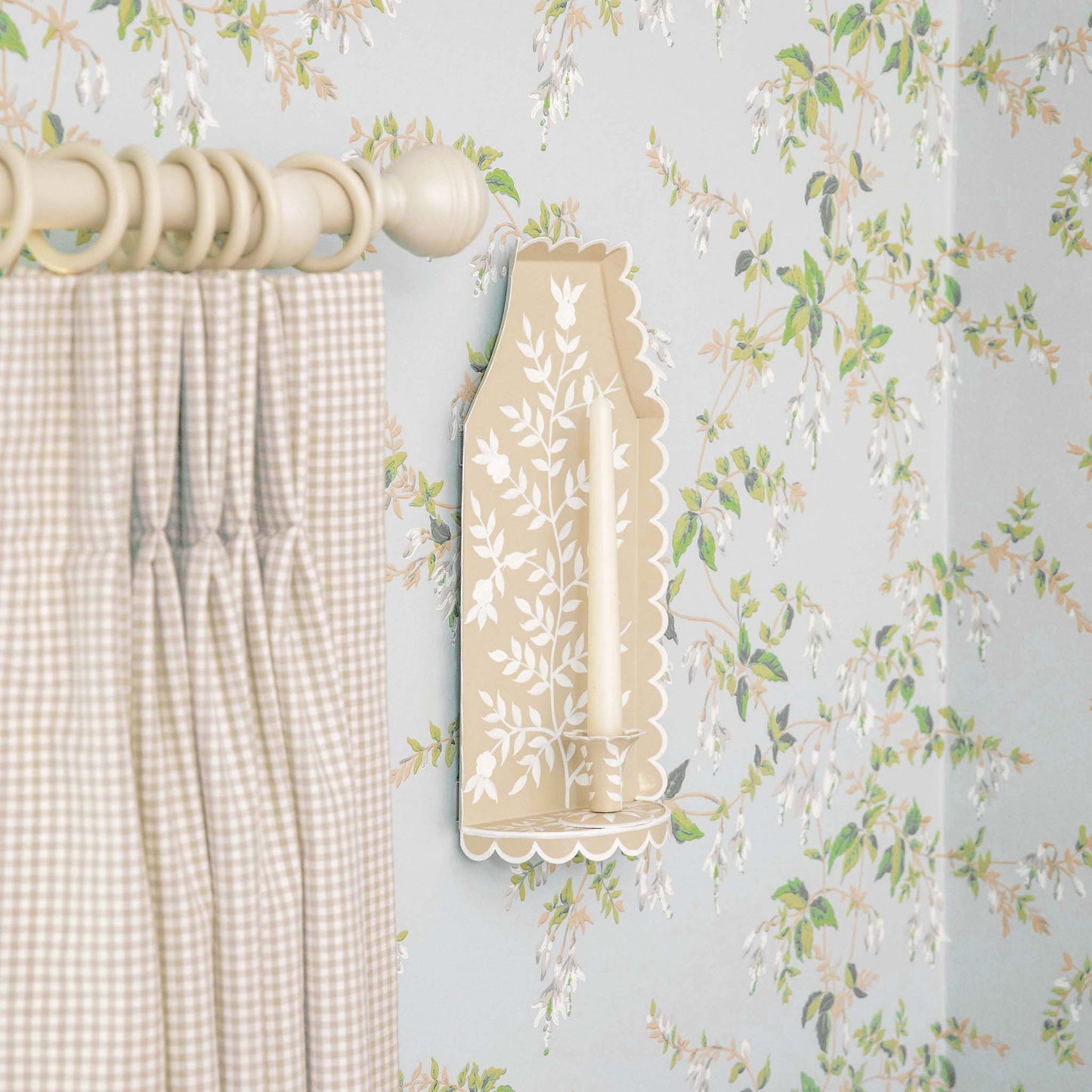 Applique per candela in stucco cinese Tole