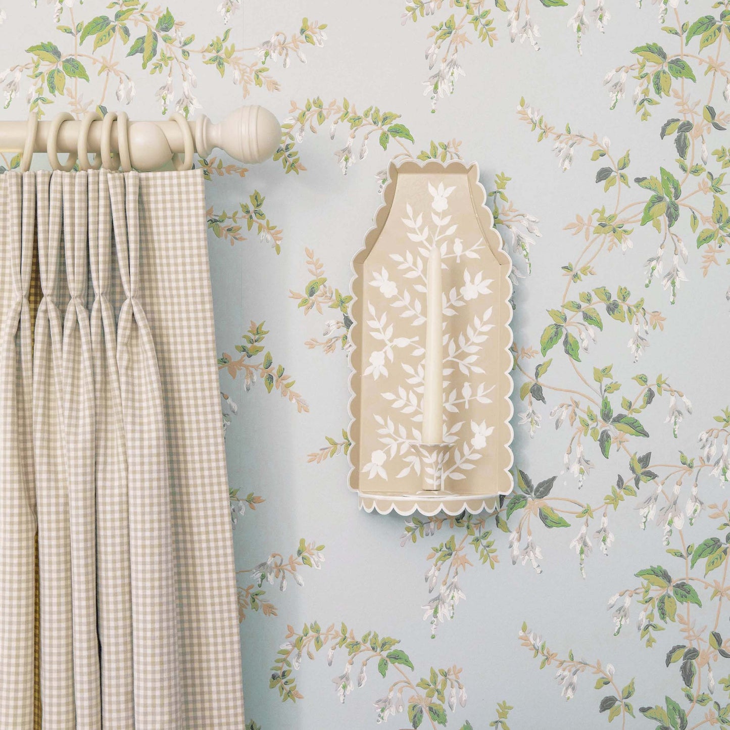 Applique per candela in stucco cinese Tole