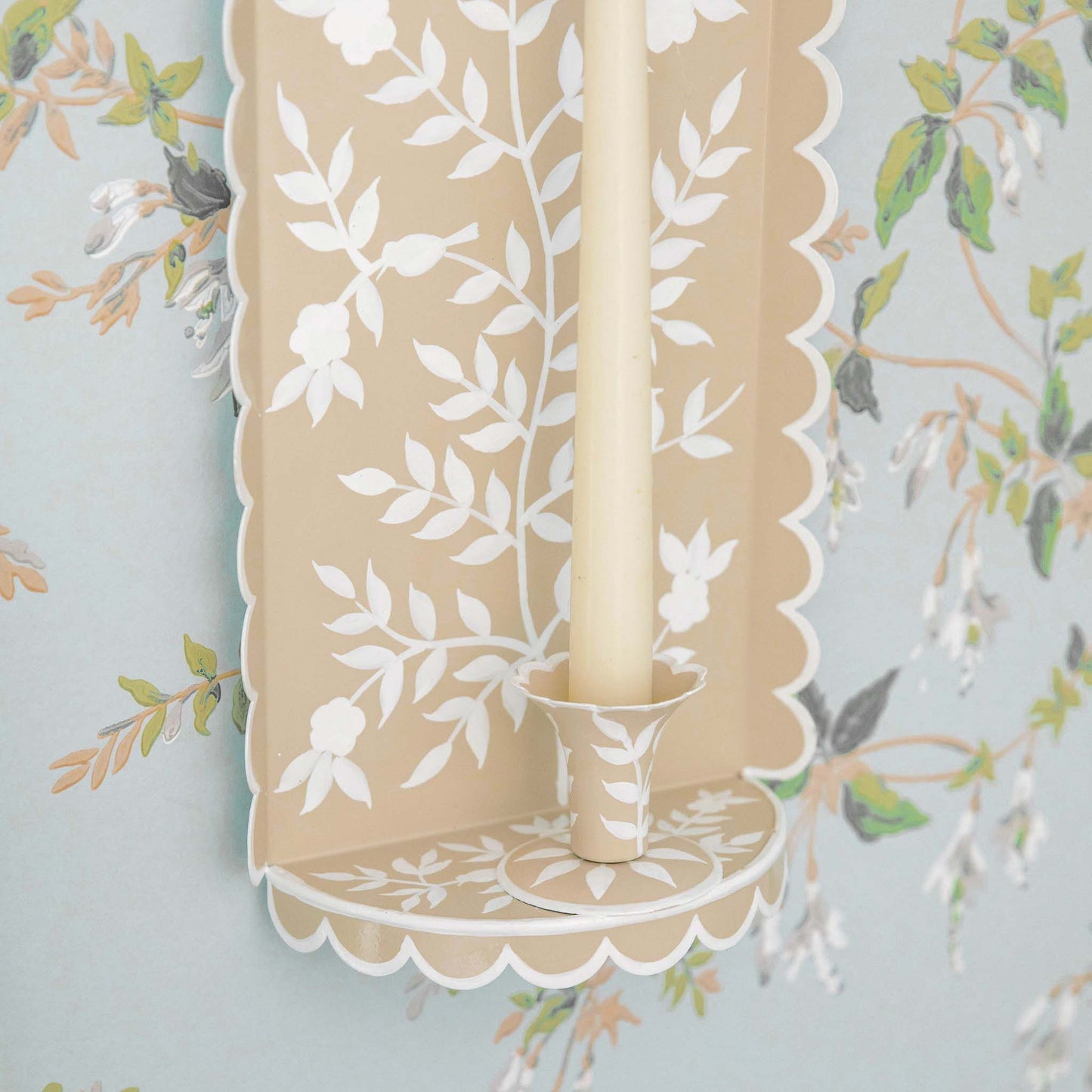 Applique per candela in stucco cinese Tole