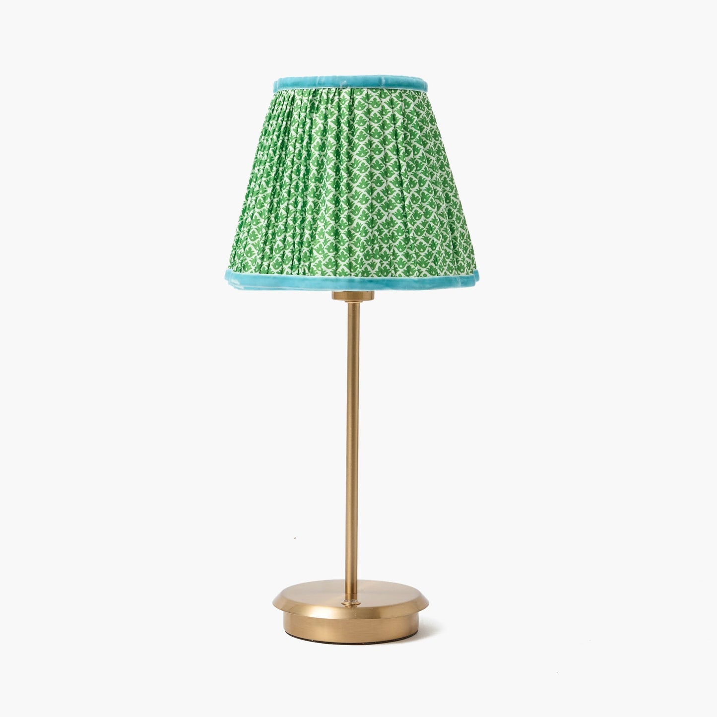Lampada ricaricabile alta con paralume in loto verde e blu (18 cm)