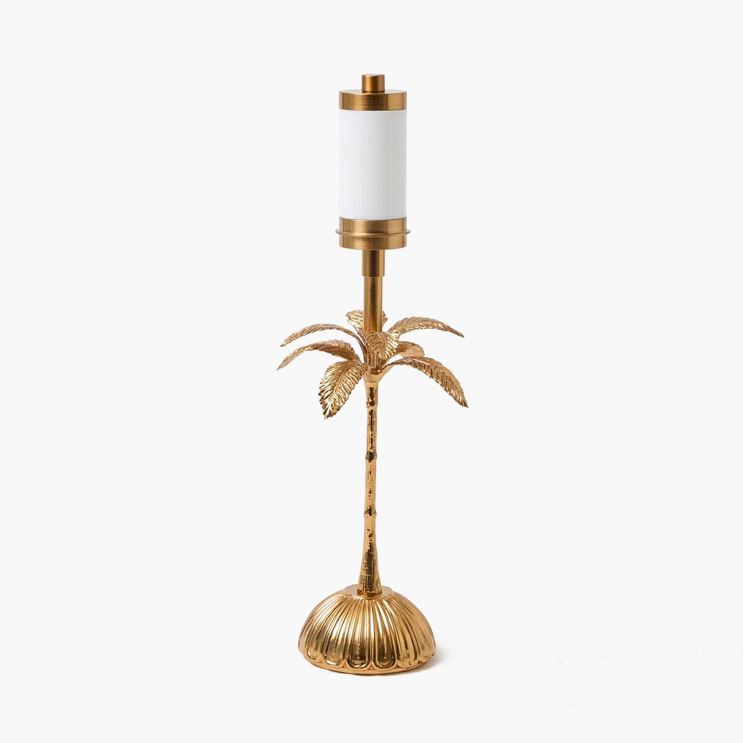 Lampada ricaricabile a forma di palma con paralume in loto verde e blu (18 cm)