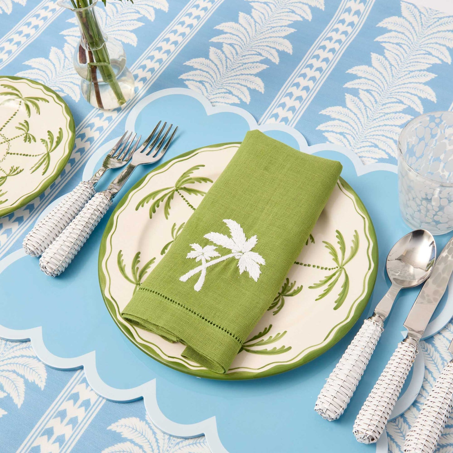 Tovagliette all'americana laccate blu smerlate (set da 4)