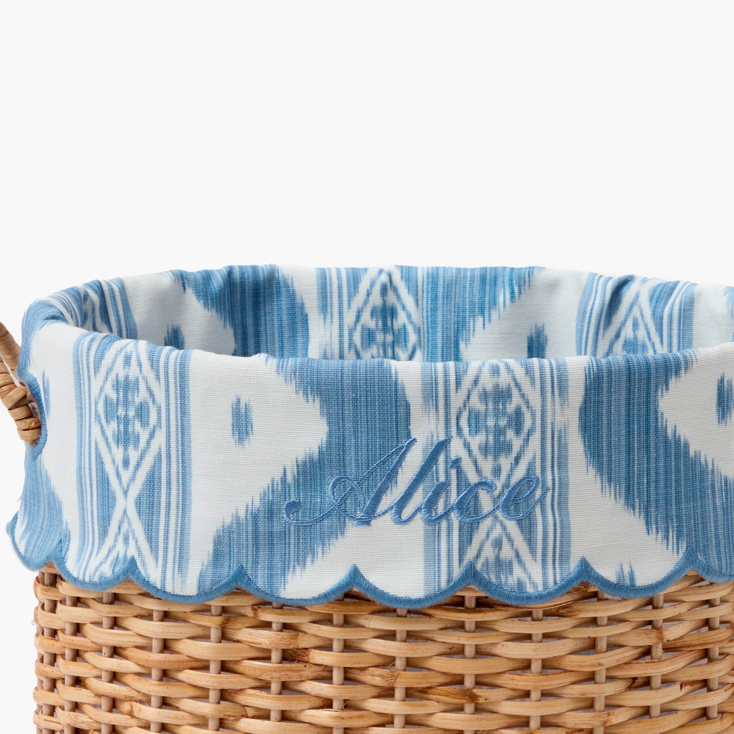 Cesto in rattan Isabella con fodera in ikat (extra piccolo)