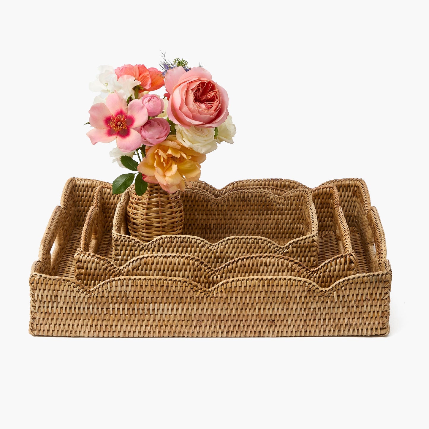 Vassoio in rattan naturale medio