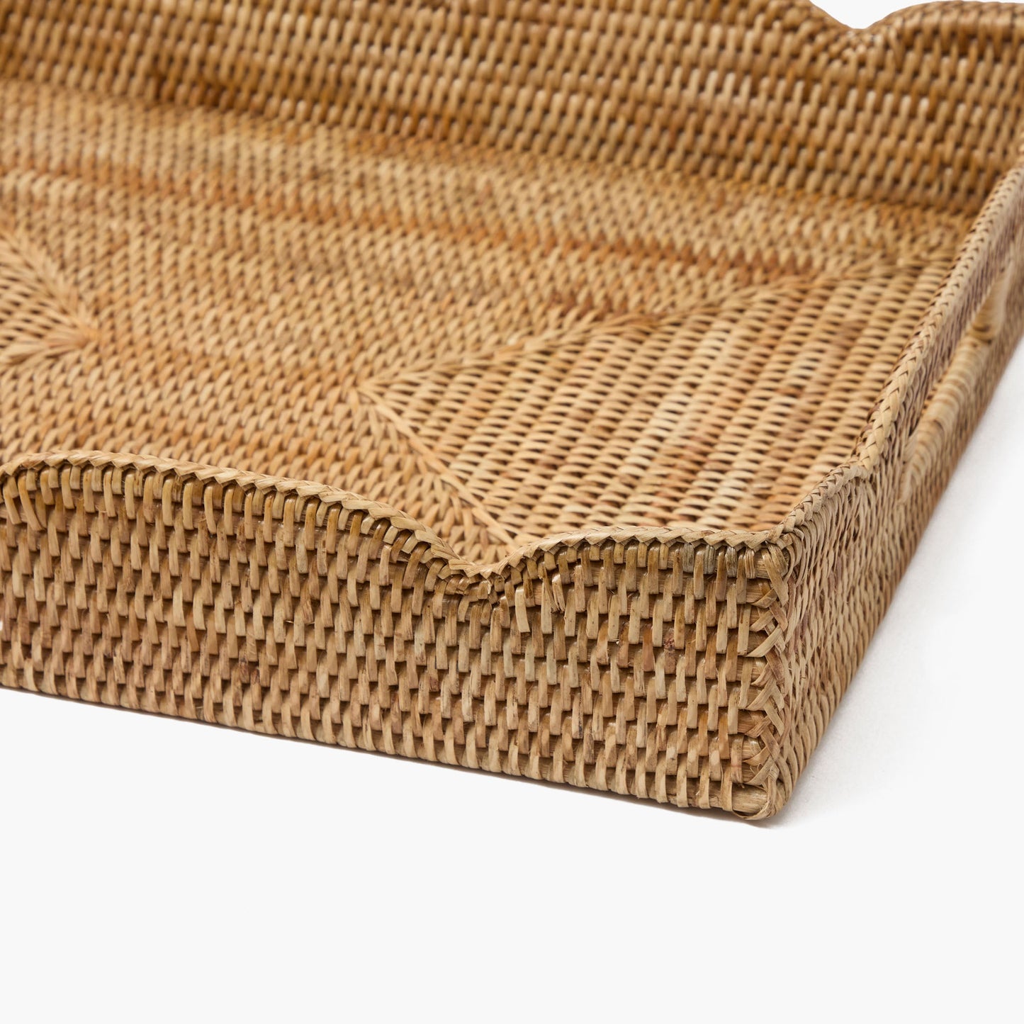 Vassoio grande in rattan naturale