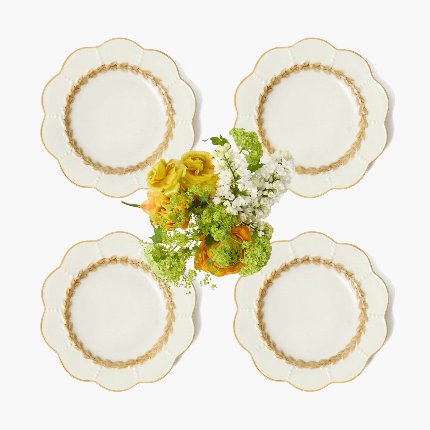 Piatti di partenza in stucco alloro (set da 4)