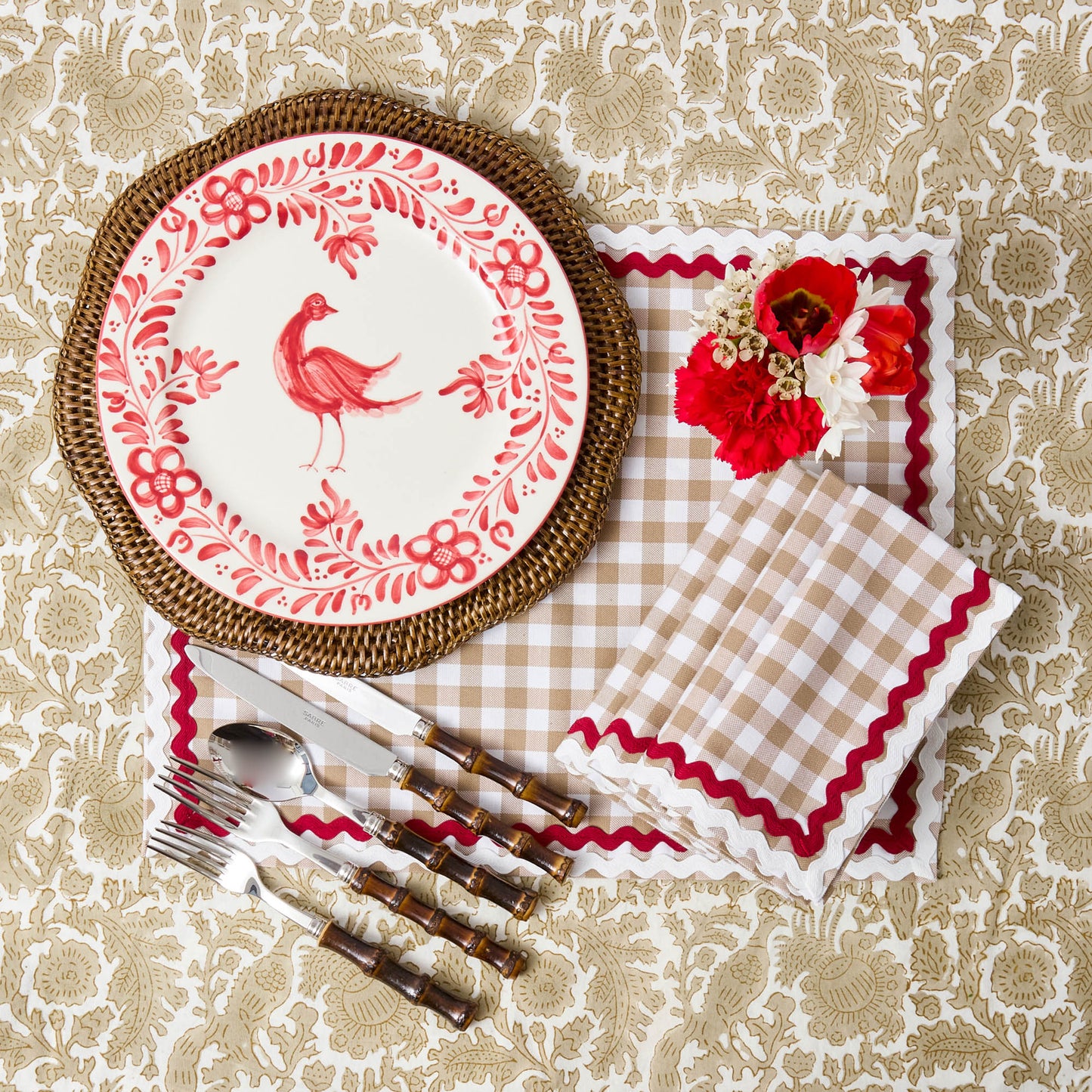 Piatti da portata Martha Red (set da 4)