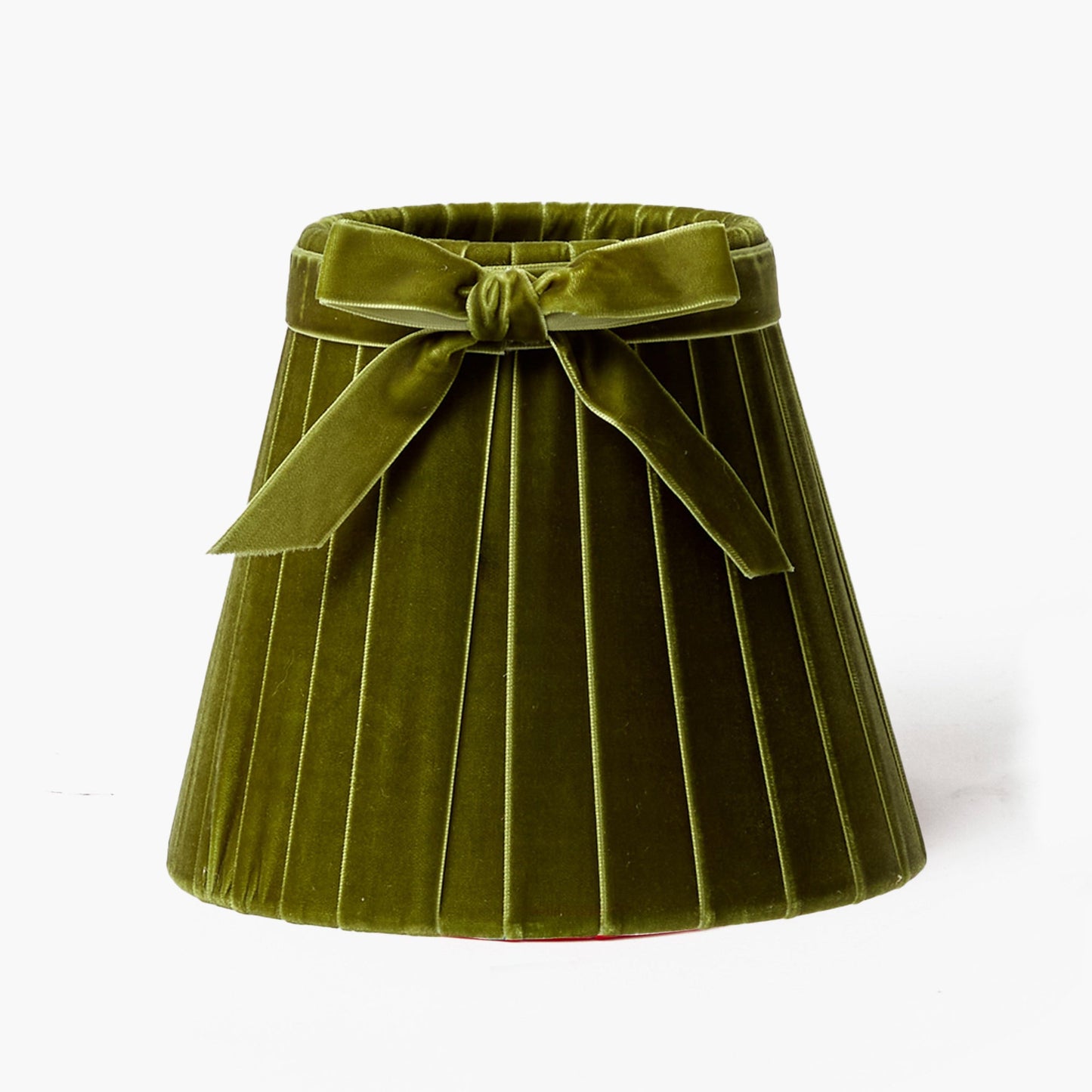 Lampada da parete ricaricabile a quattro foglie con paralume in velluto color oliva (18 cm)