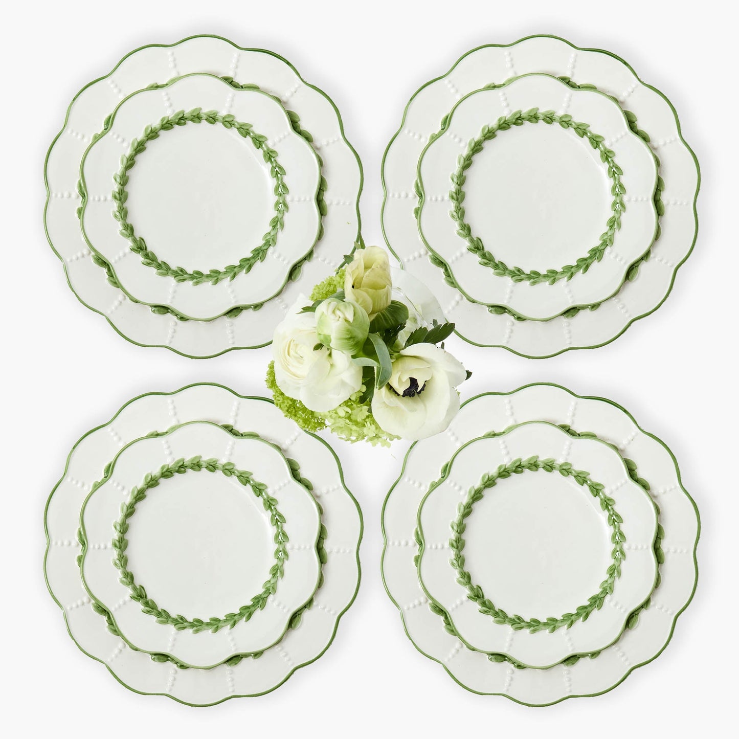 Piatti da portata e da antipasto Green Laurel (set da 8)