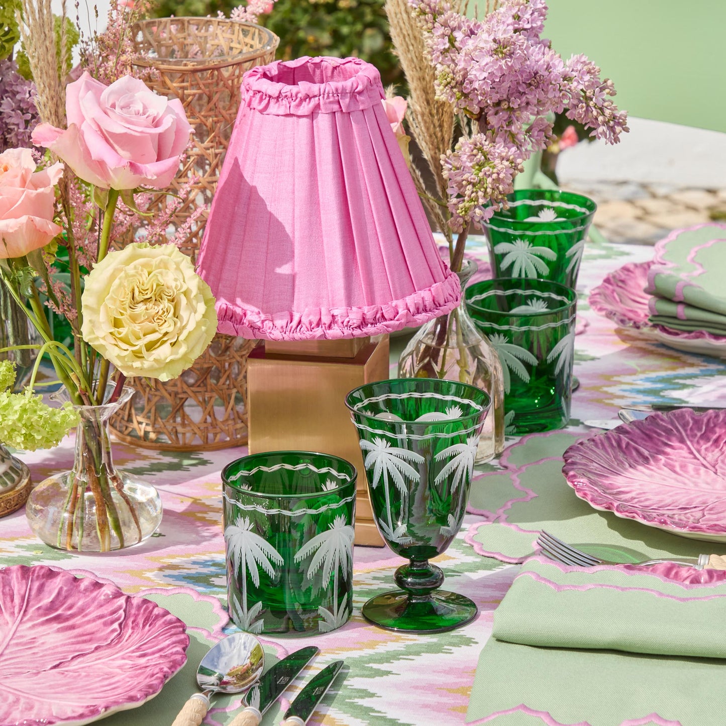 Set di 8 bicchieri Emerald Palm Tree