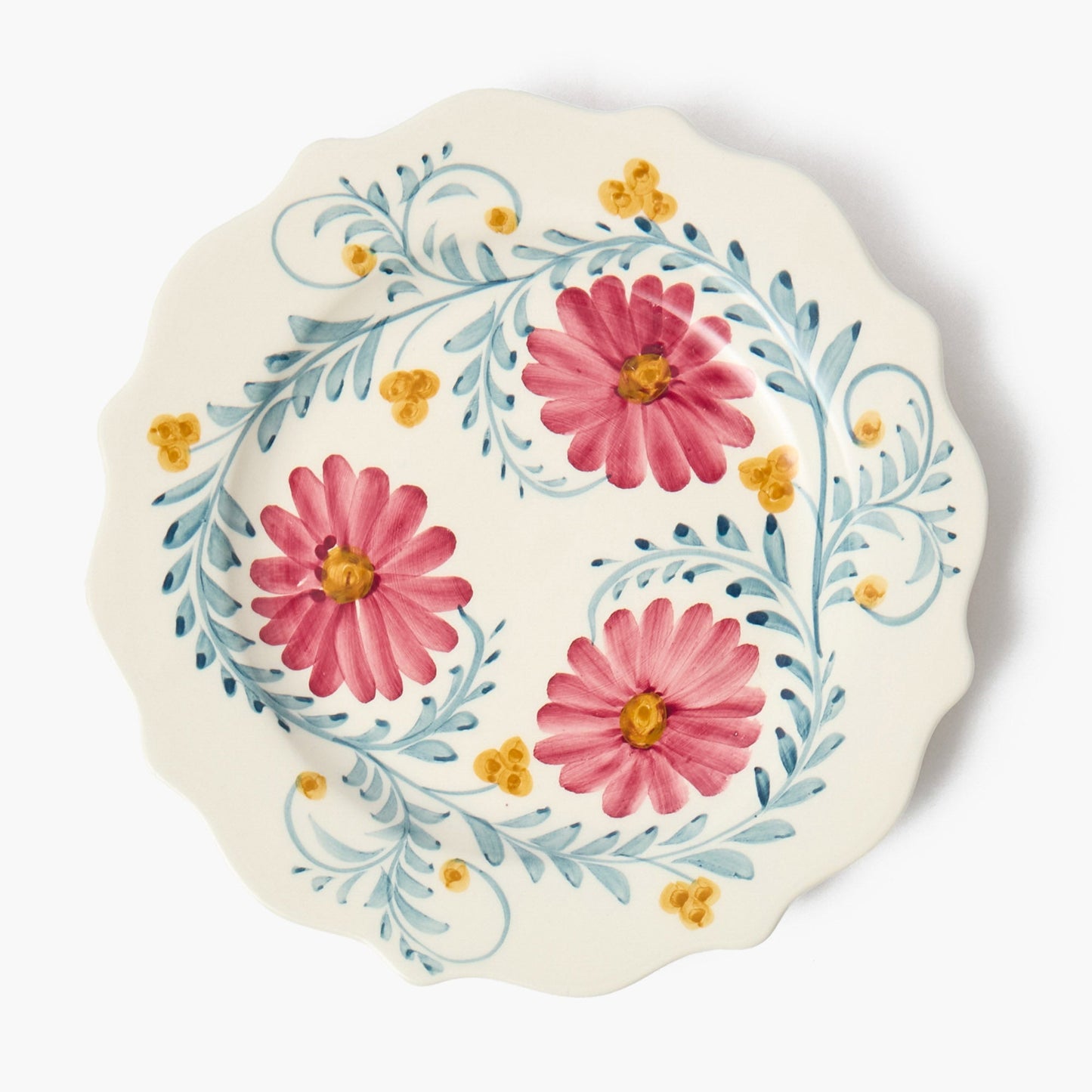 Piatti da portata con fiori rosa (set da 4)