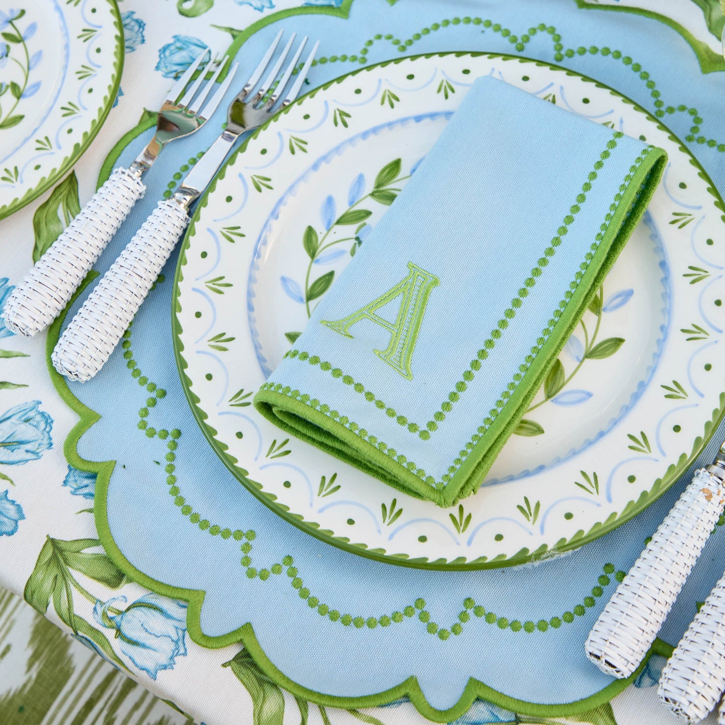 Tovagliette Mariana blu e verdi (set da 4)