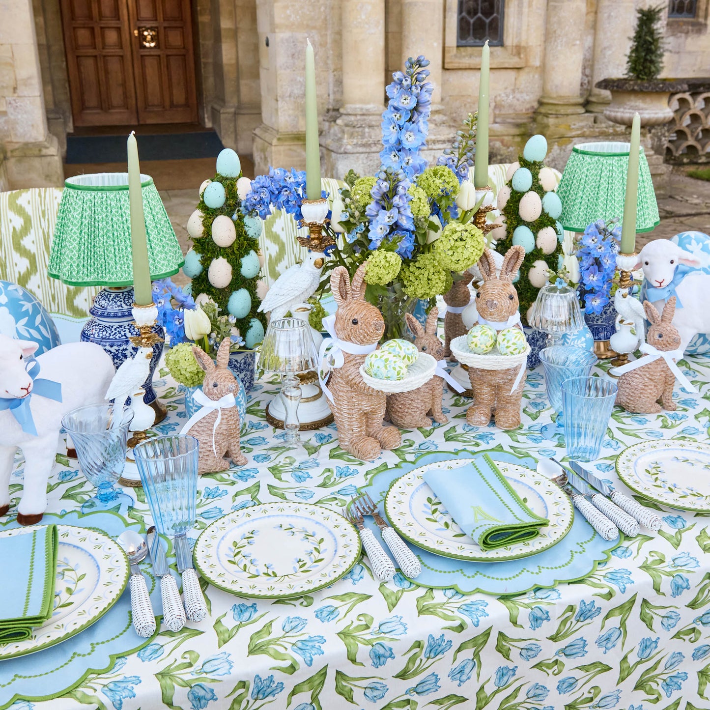 Tovagliette Mariana blu e verdi (set da 4)