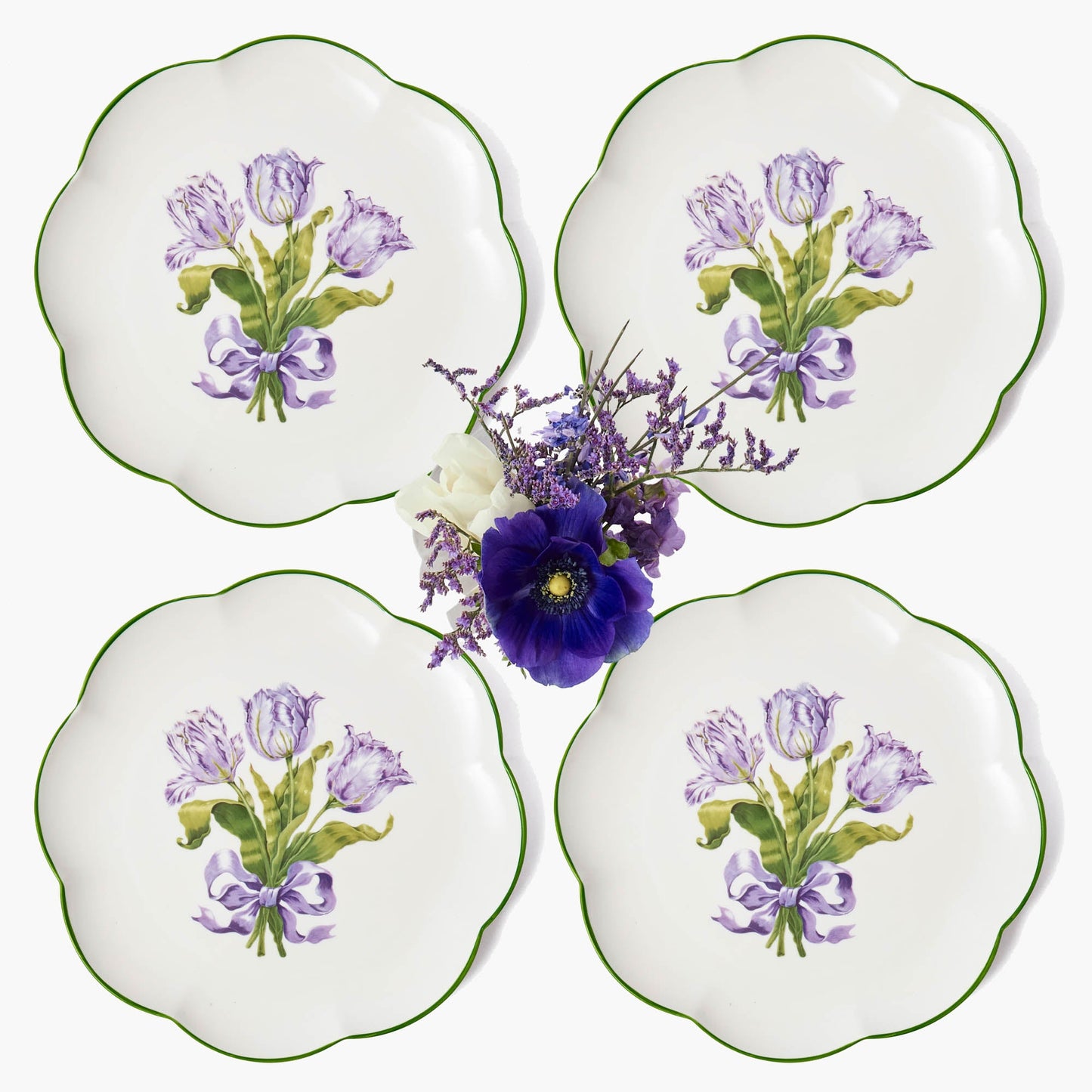 Piatti da portata Tulipano Viola (Set da 4)