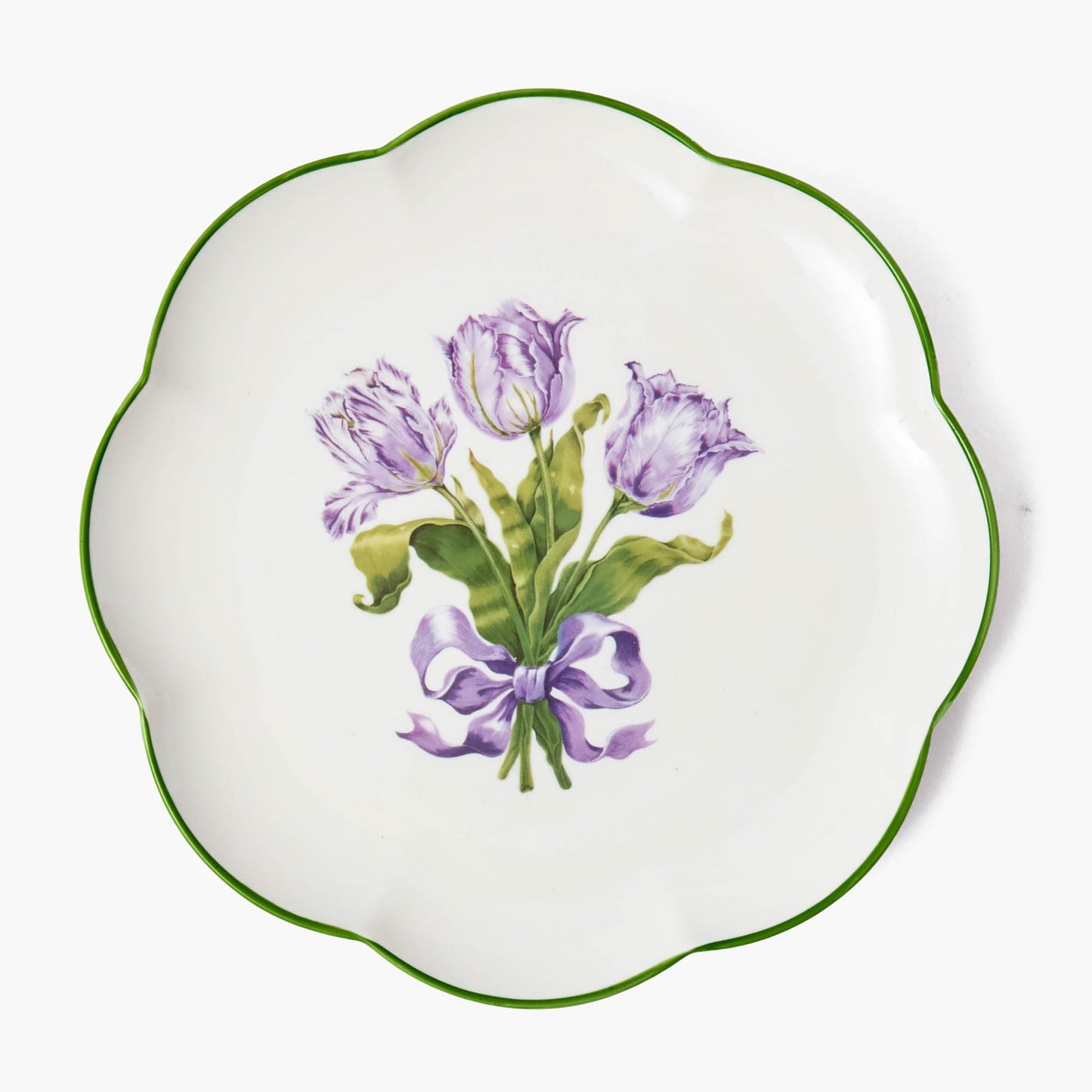 Piatto da portata a forma di tulipano viola