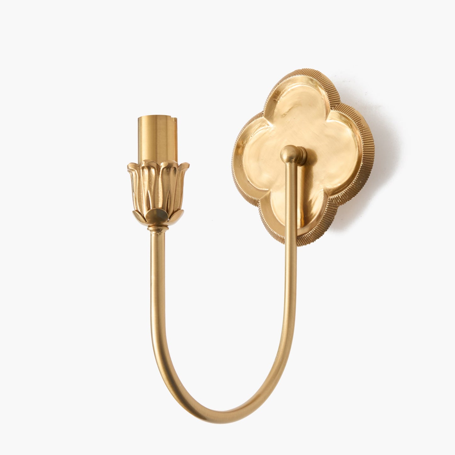 Lampada da parete ricaricabile a quattro foglie con paralume color crema (14 cm)