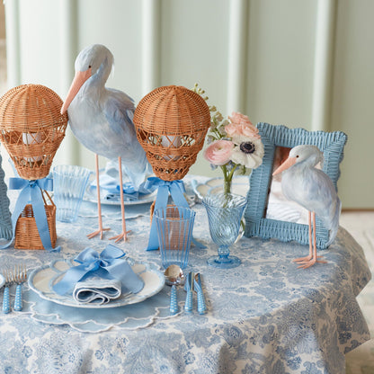 Cicogna Saskia blu (coppia) - 25 cm