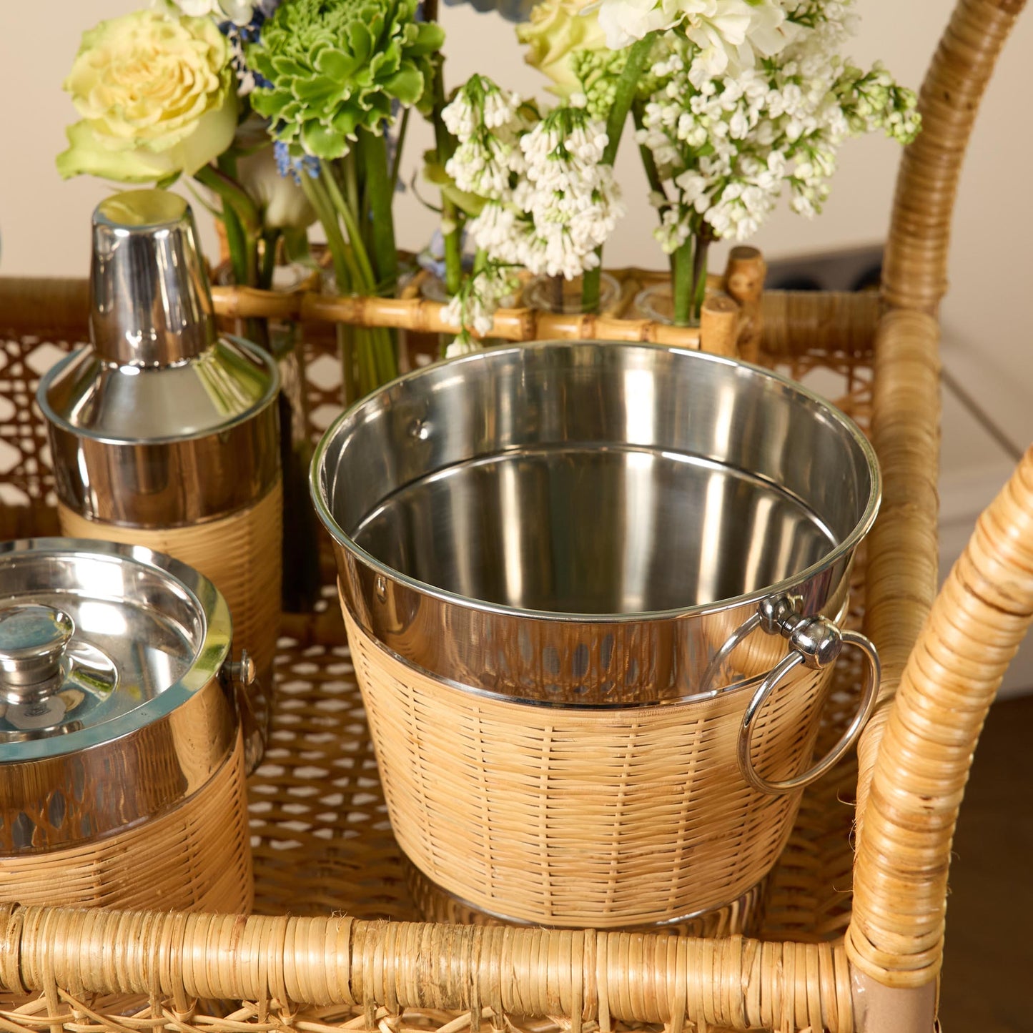 Set di stoviglie in vimini