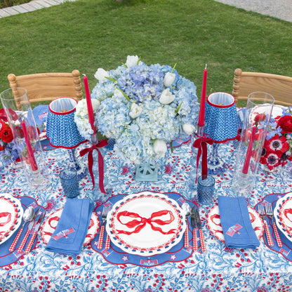 Camille Azure Red Ribboned Candlescape