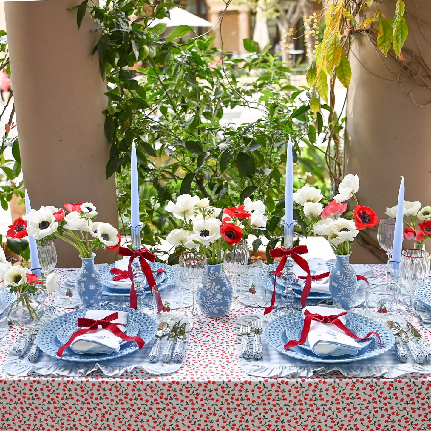 Portacandele Eden Blue (coppia)