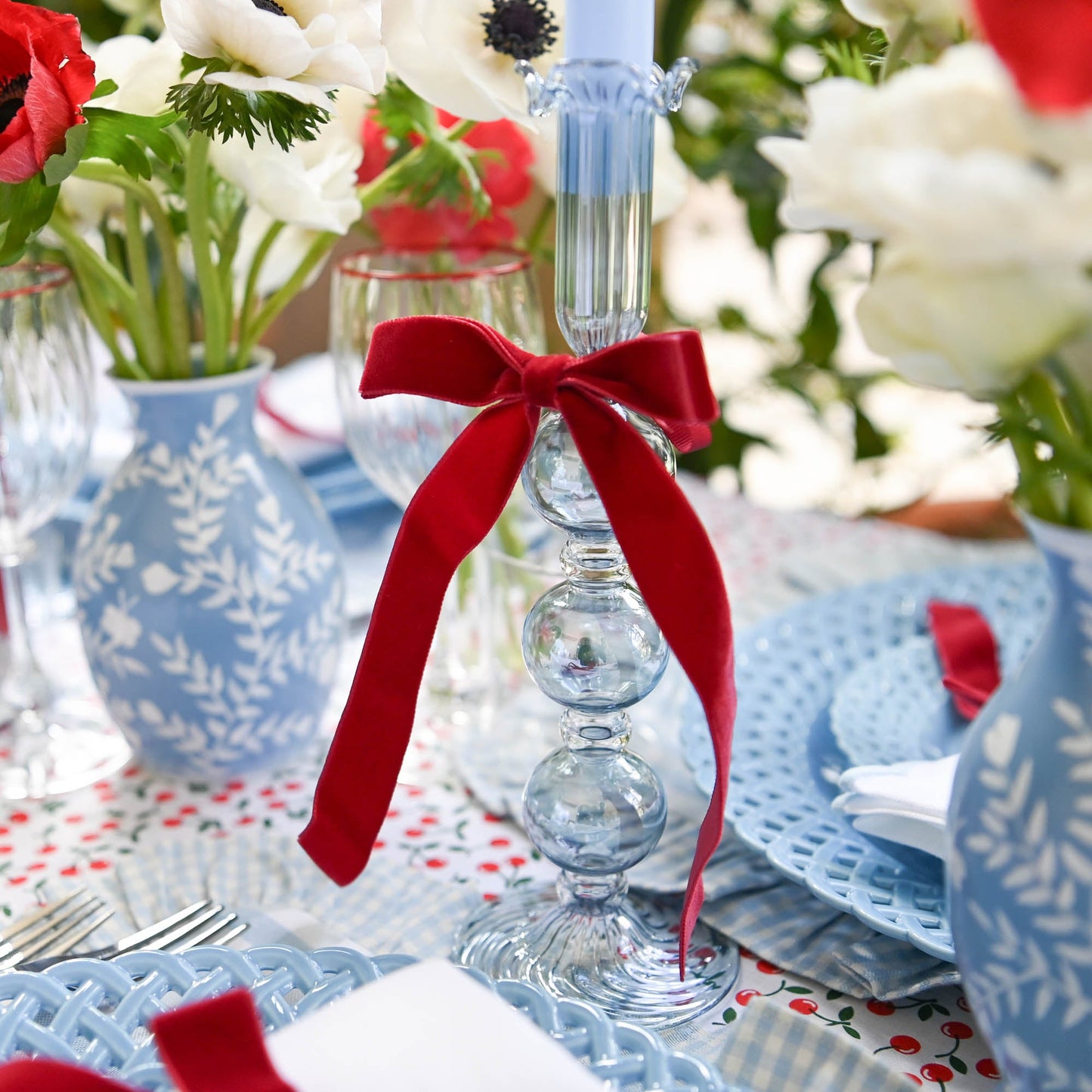 Portacandele Eden Blue (coppia)